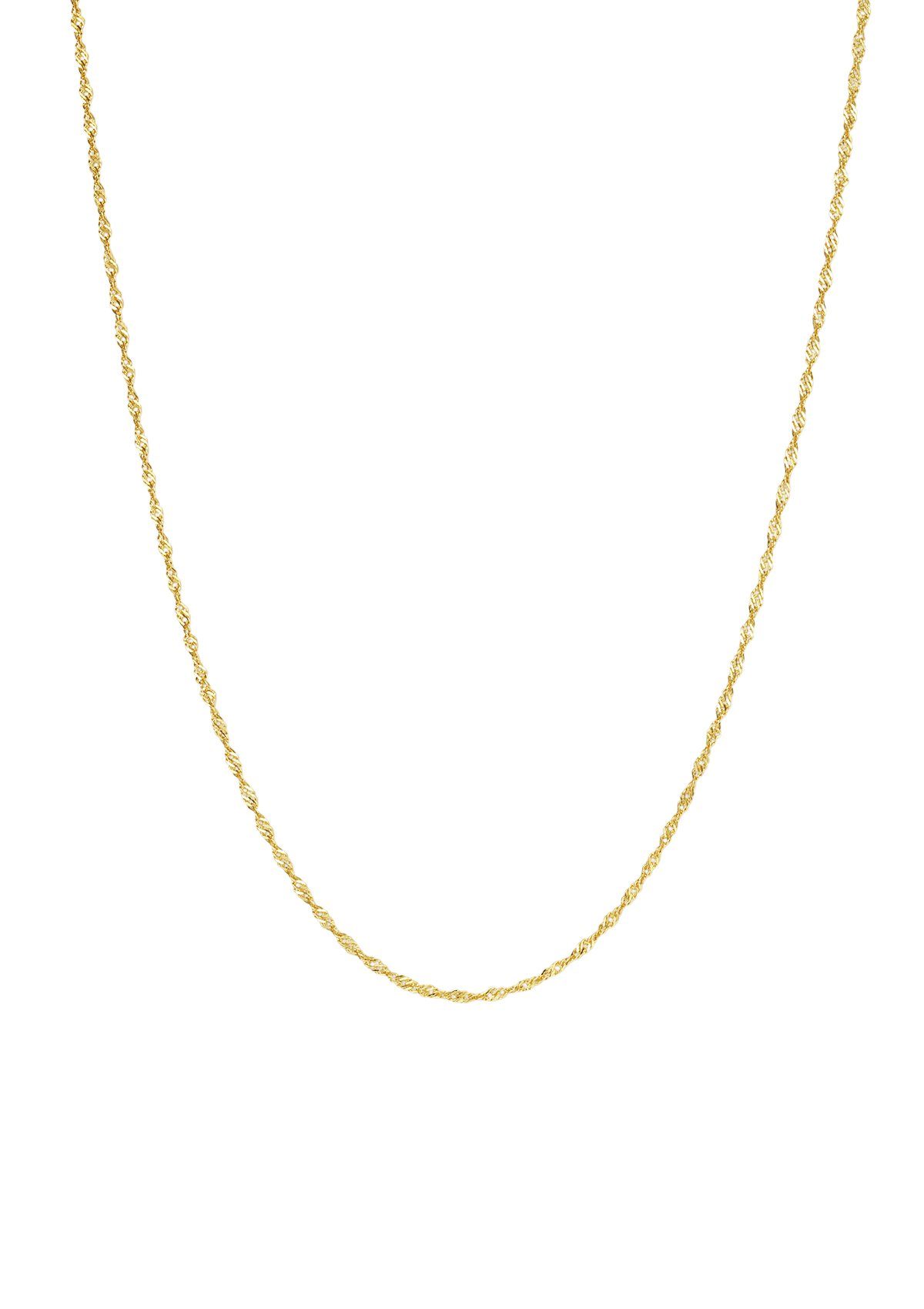 Silberkette 925 Herren Singapur, 51 cm 18K vergoldet