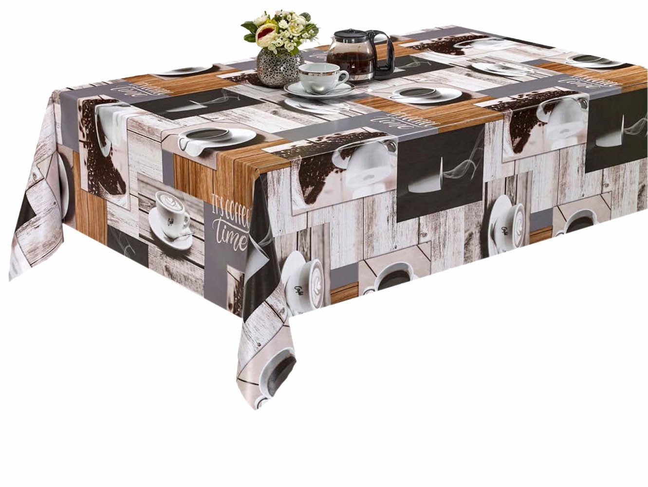 texpot Tischdecke PVC Wachstuch mit Kaffee günstig online kaufen
