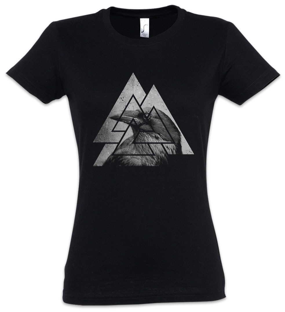 Urban Backwoods Print-Shirt Walknut Raven Damen T-Shirt Black Wikinger Vkin günstig online kaufen
