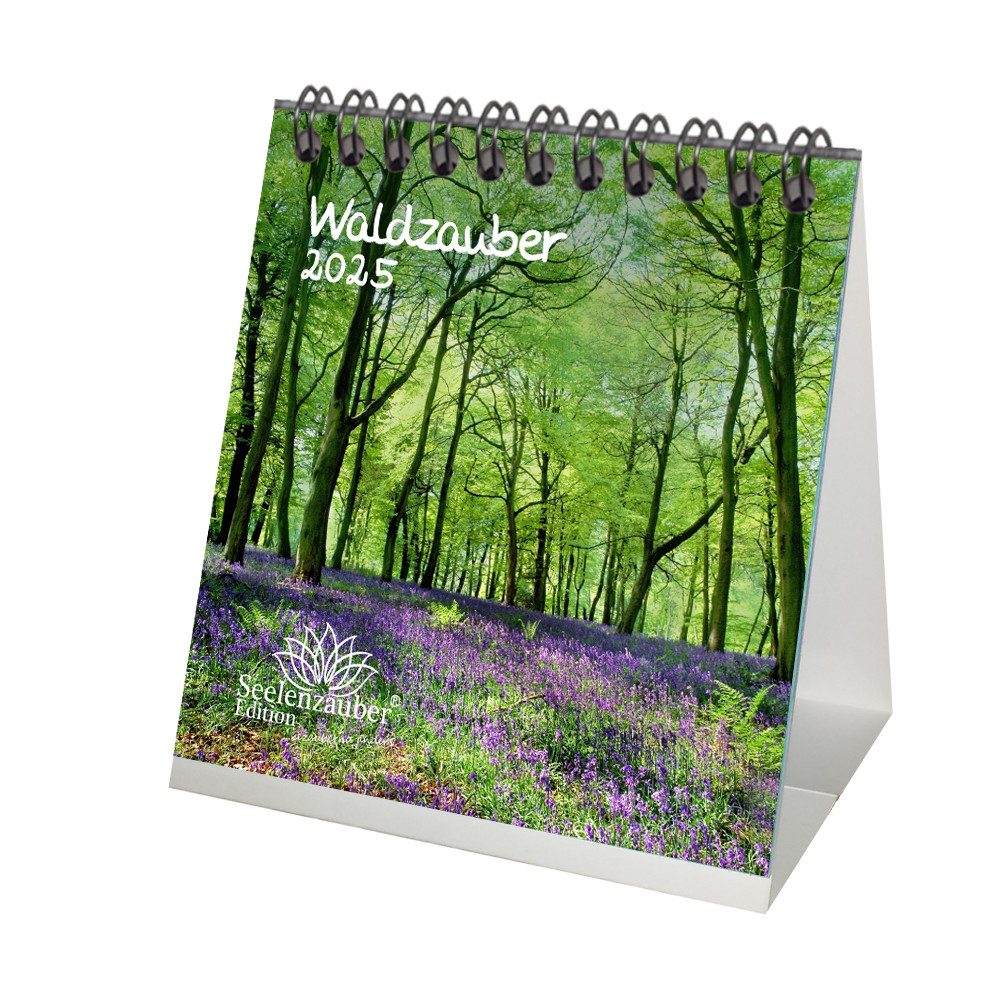 Seelenzauber Tischkalender Waldzauber Kalender für 2025 Format 10cm x 10cm Baum Bäume Wald