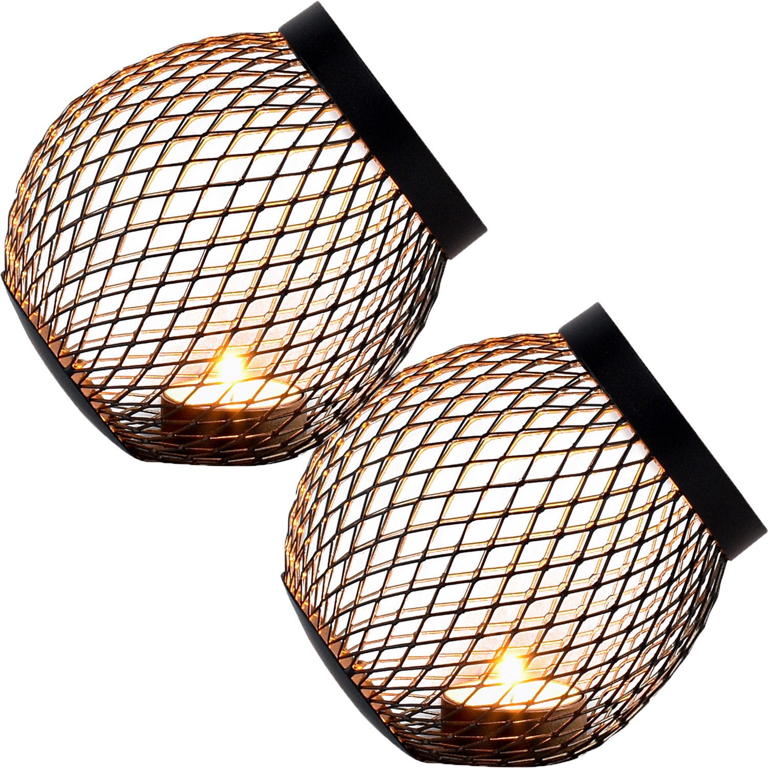 Marrakesch Orient & Mediterran Interior Teelichthalter 2er Set Skandinavische Deko Teelichthalter Kerzenhalter Windlichter (2 St., 2er Set), Handarbeit