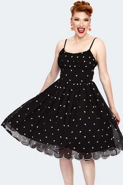 Voodoo Vixen A-Linien-Kleid Dotty 50's Polka Dot Flare Dress Vintage Chiffon Rockabilly Retro