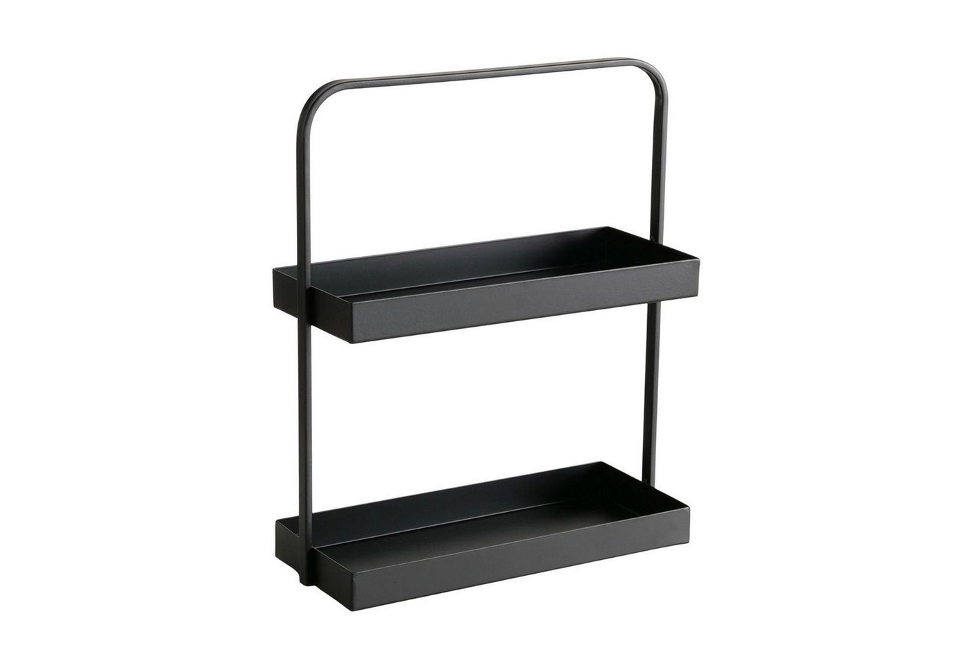 BOLTZE GRUPPE GmbH Etagere JAGO, H 38,5 cm, Schwarz, pulverbeschichtet, Eisen, (1-tlg), mit 2 Etagen und Tragegriff