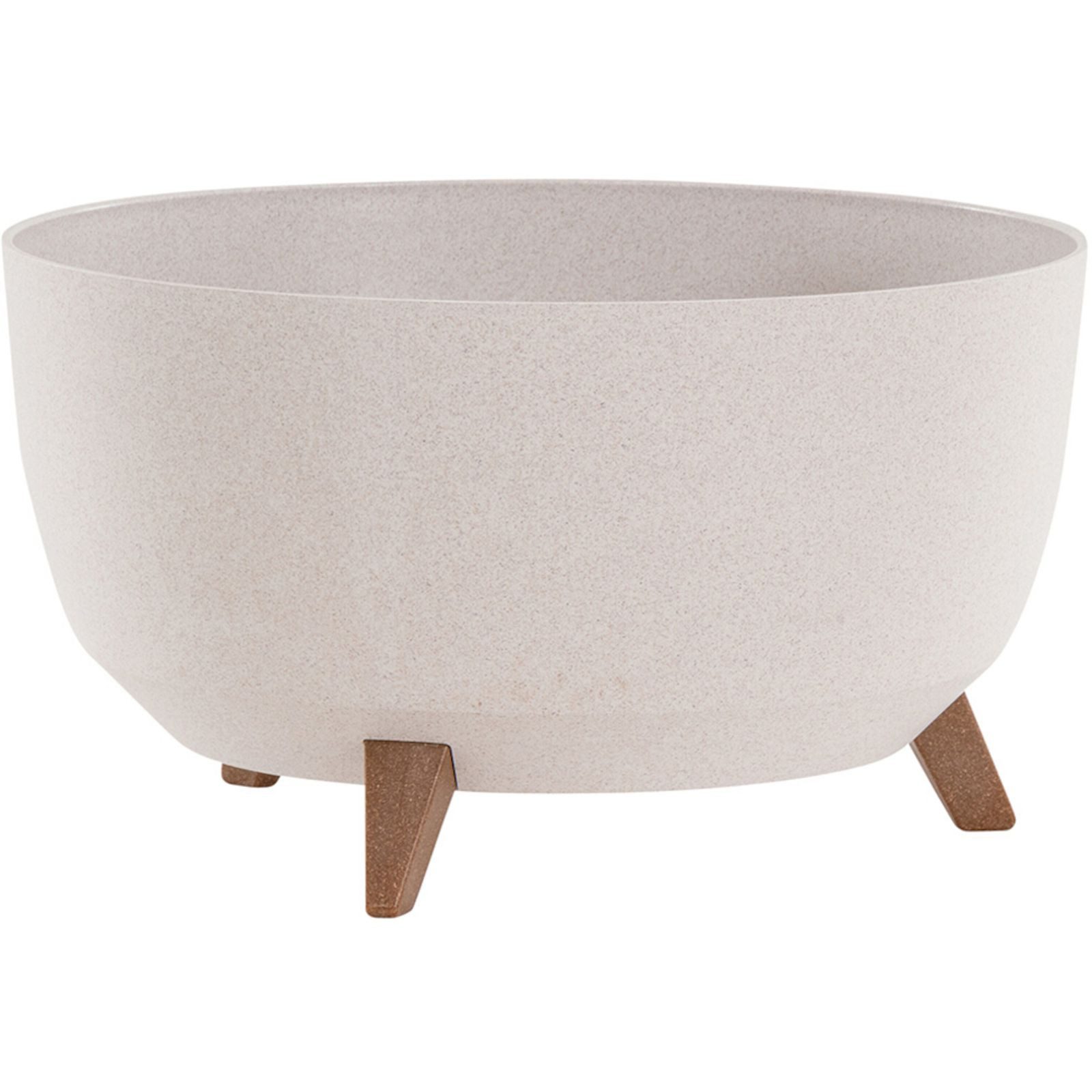 Siena Garden Pflanzkübel Pflanzgefäß OSLO creme 47x26,5 cm Kunststoff/Holzfasern an Füßen