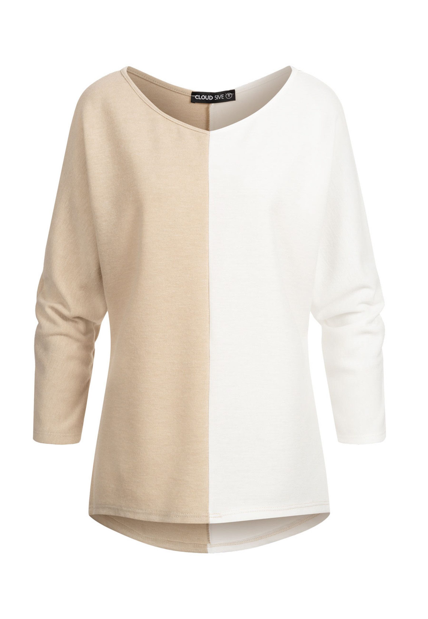 CLOUD 5IVE Bolero CLOUD 5IVE 2-Tone Pullover mit Vokuhila Schnitt (1-tlg)