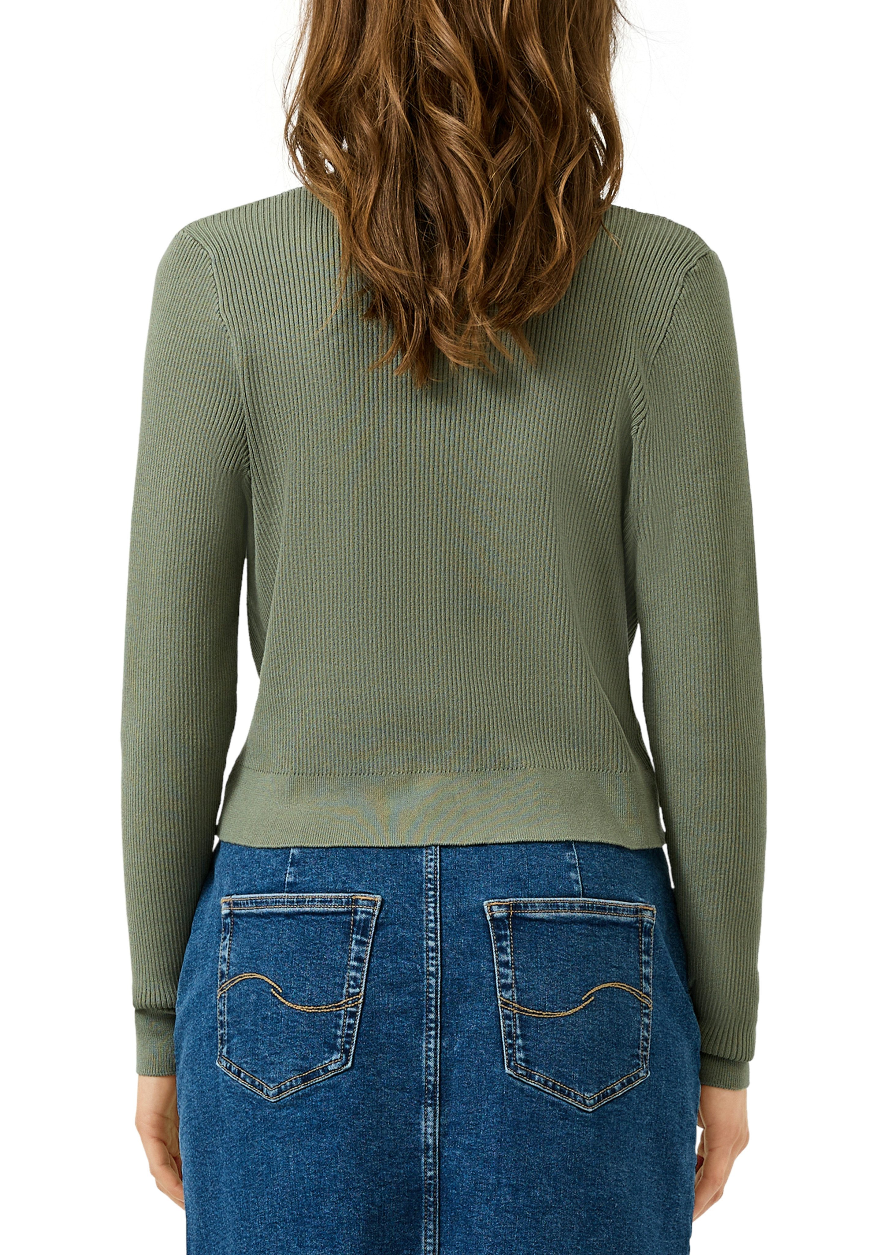 QS Strickjacke mit V-Ausschnitt