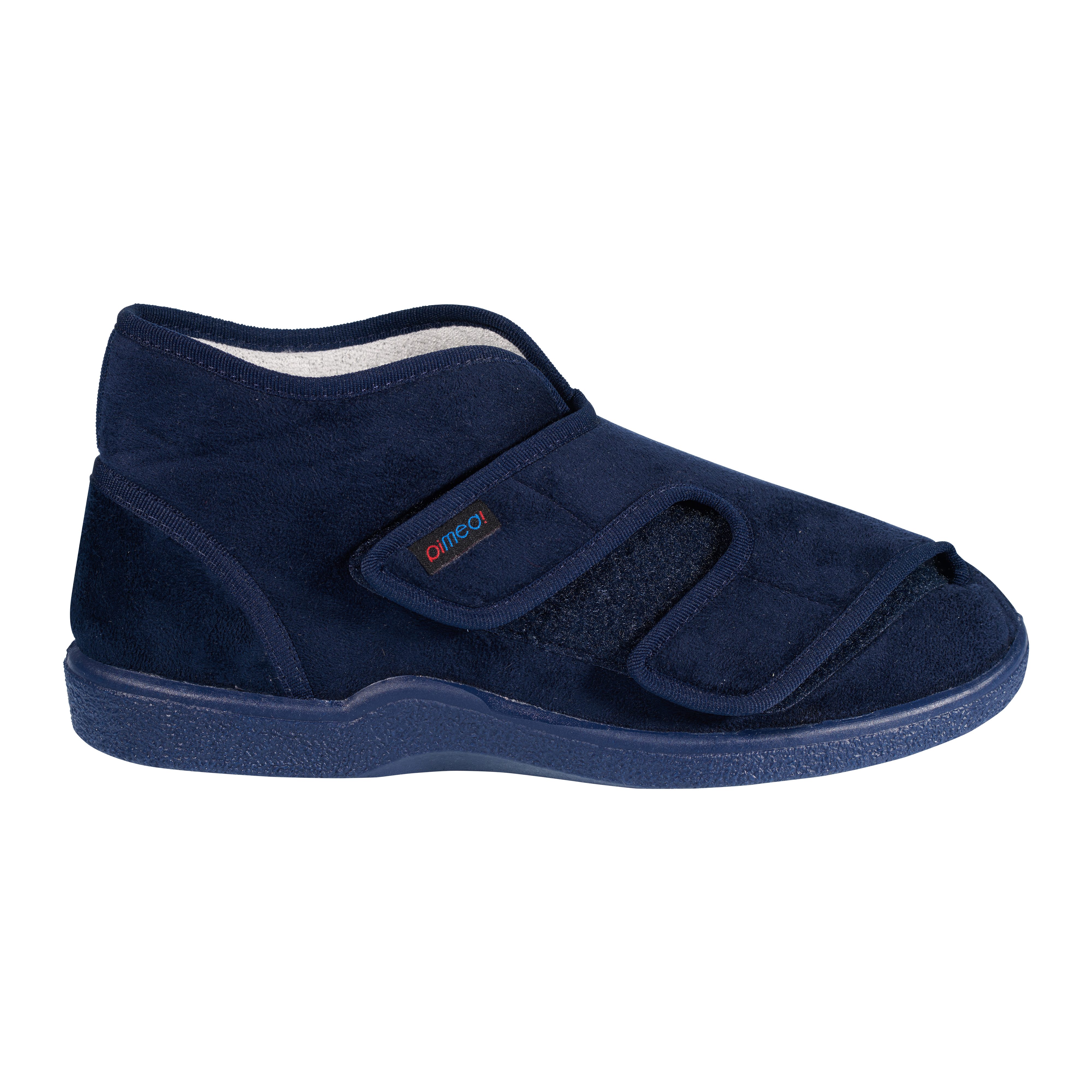 Pimed! Verbandschuh "Duo", marine, 37252, ideal auch für Diabetiker Hausschuh starker Klettverschluss für variable Weitenregulierung
