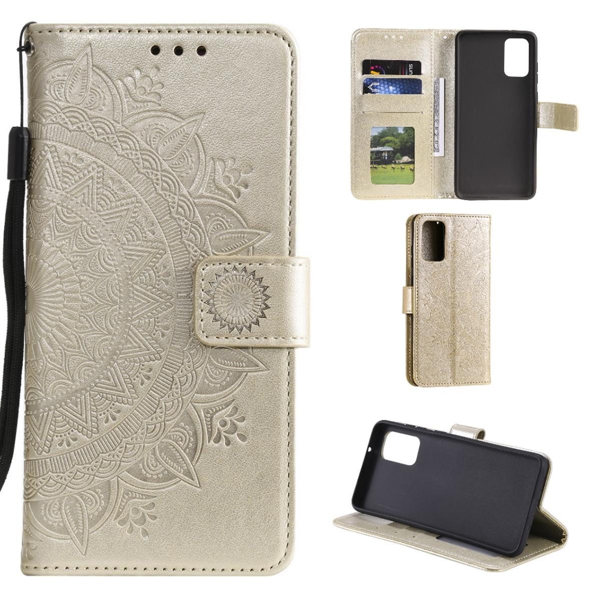 CoverKingz Handyhülle Huawei P40 Pro Handy Hülle Flip Case Cover Handytasche Bumper Mandala, Klapphülle Schutzhülle mit Kartenfach Schutztasche Motiv Mandala