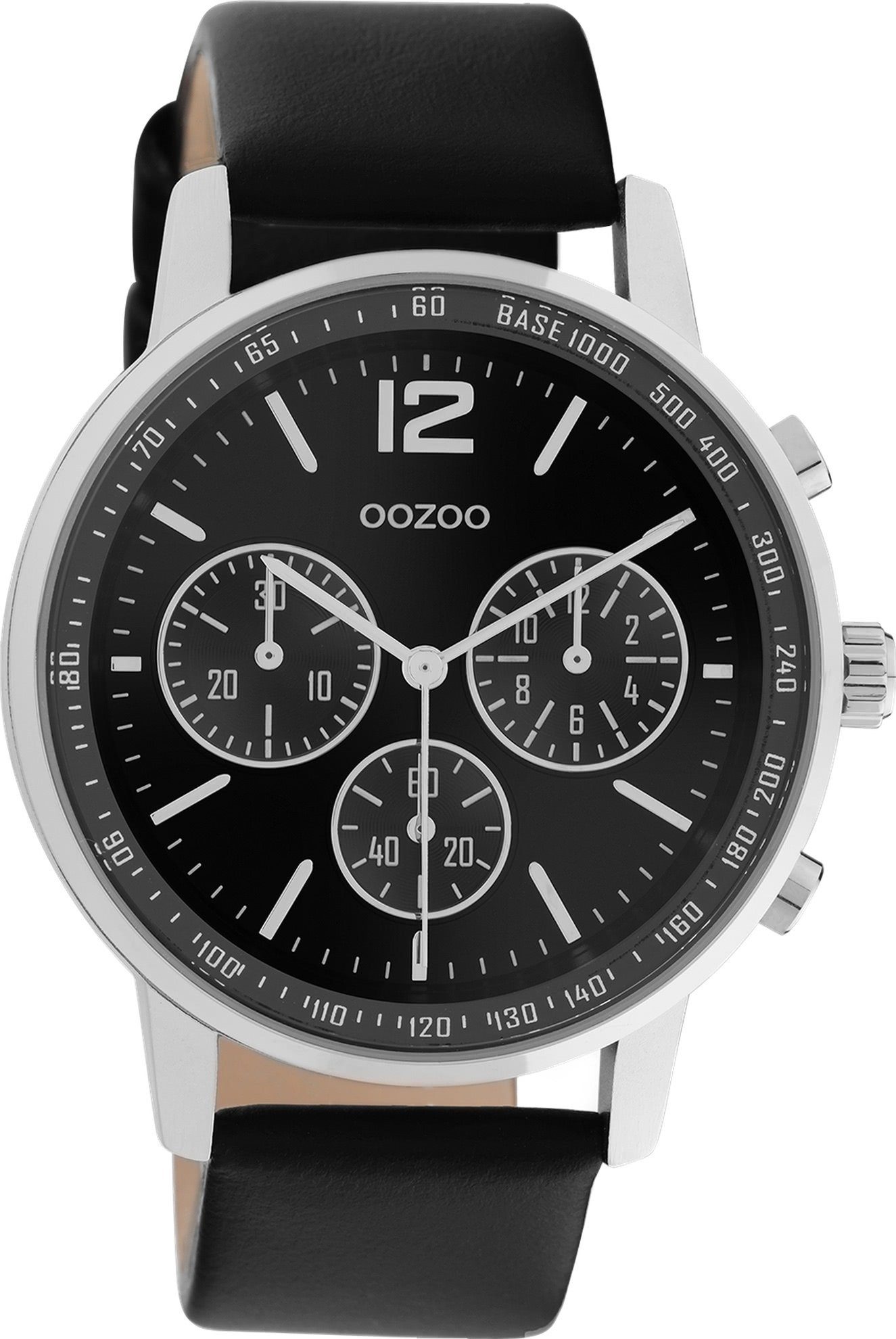 Quarzuhr Oozoo Herren Armbanduhr schwarz Analog