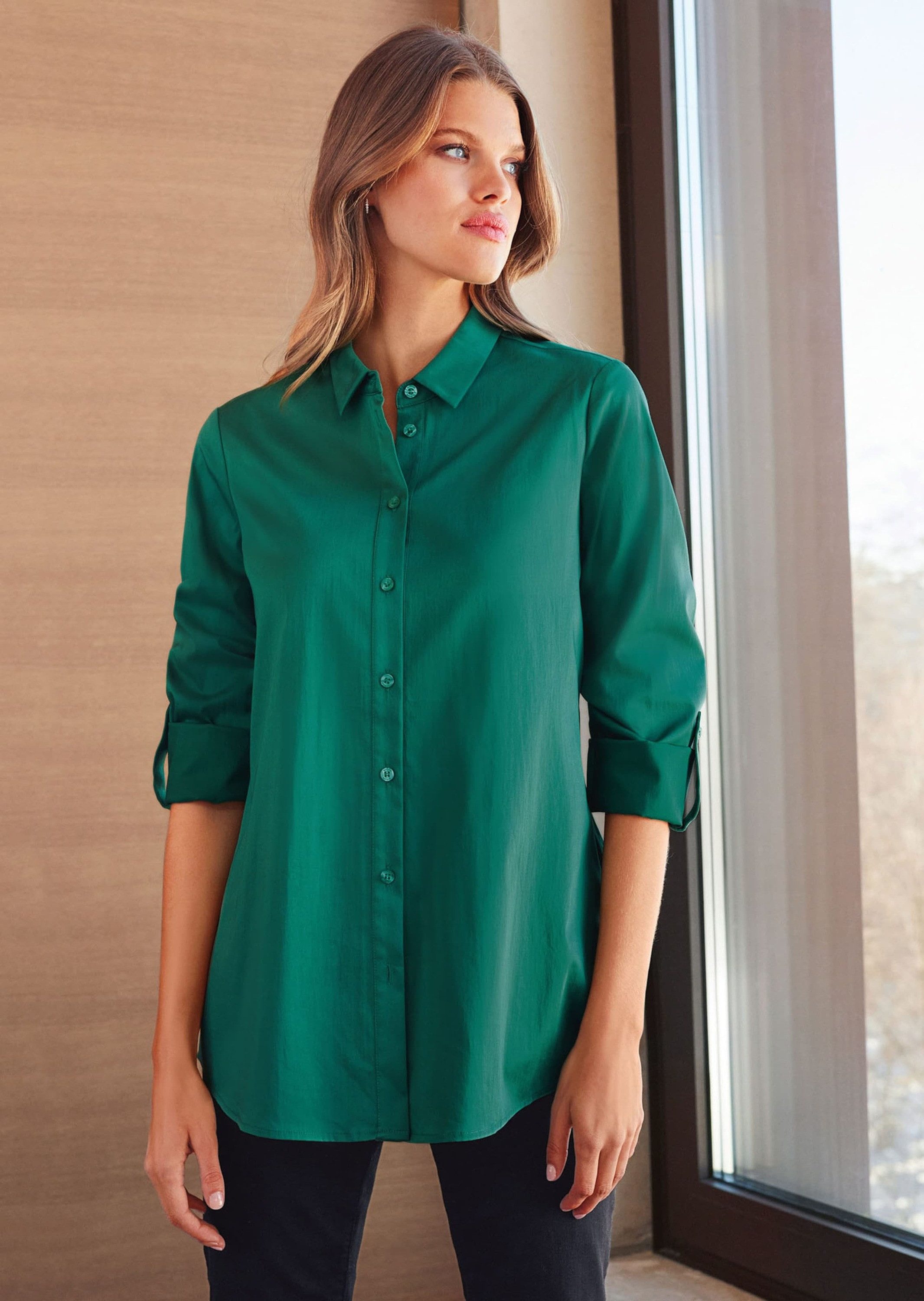 MADELEINE Hemdbluse Hemd in A-Linie