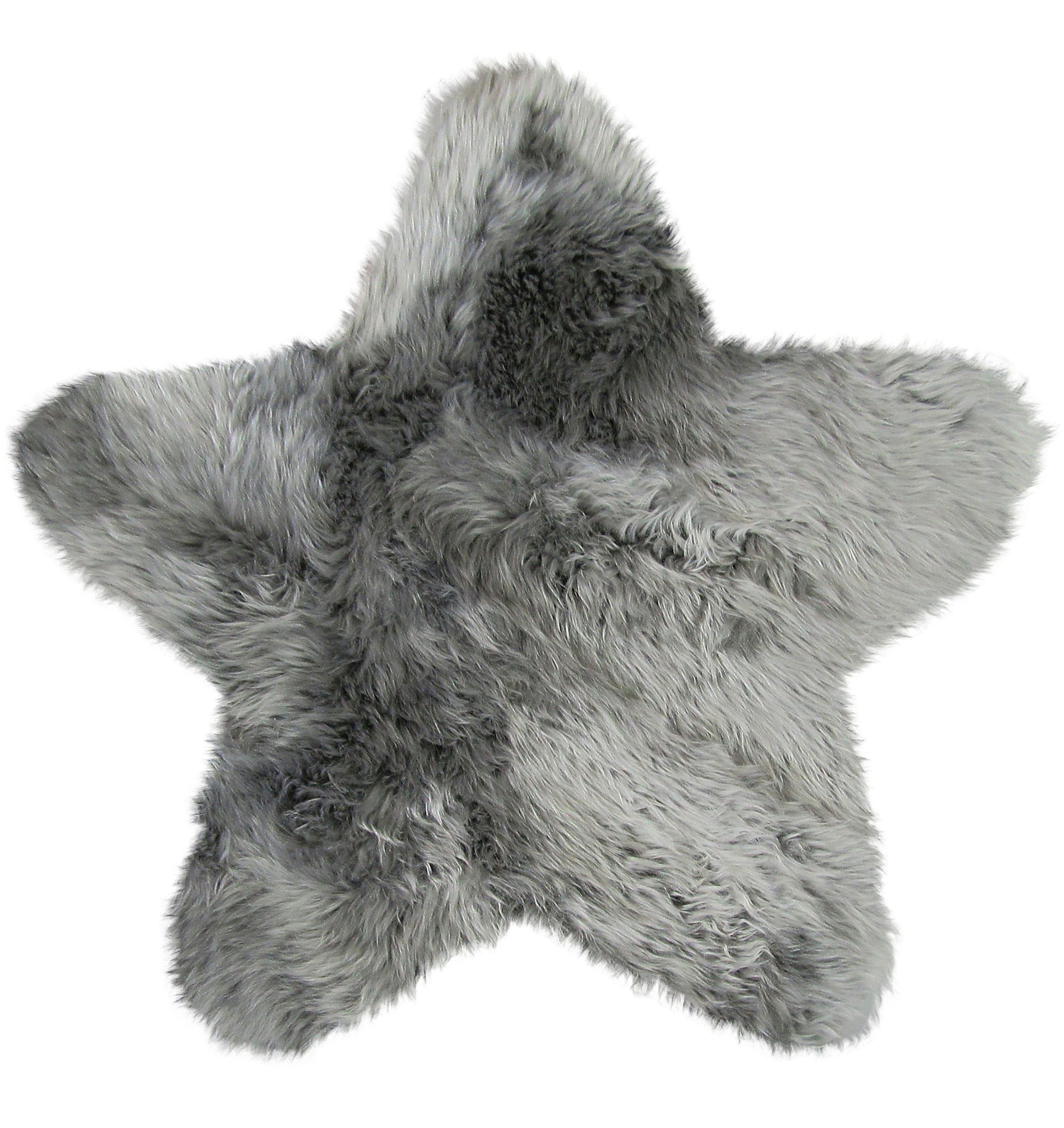 Heitmann Felle Fellteppich Spielteppich Stern - Lammfell farbig, Premium Qualität, sternförmig, Höhe: 60 mm, echtes Austral. Lammfell, besonders dicht & weich