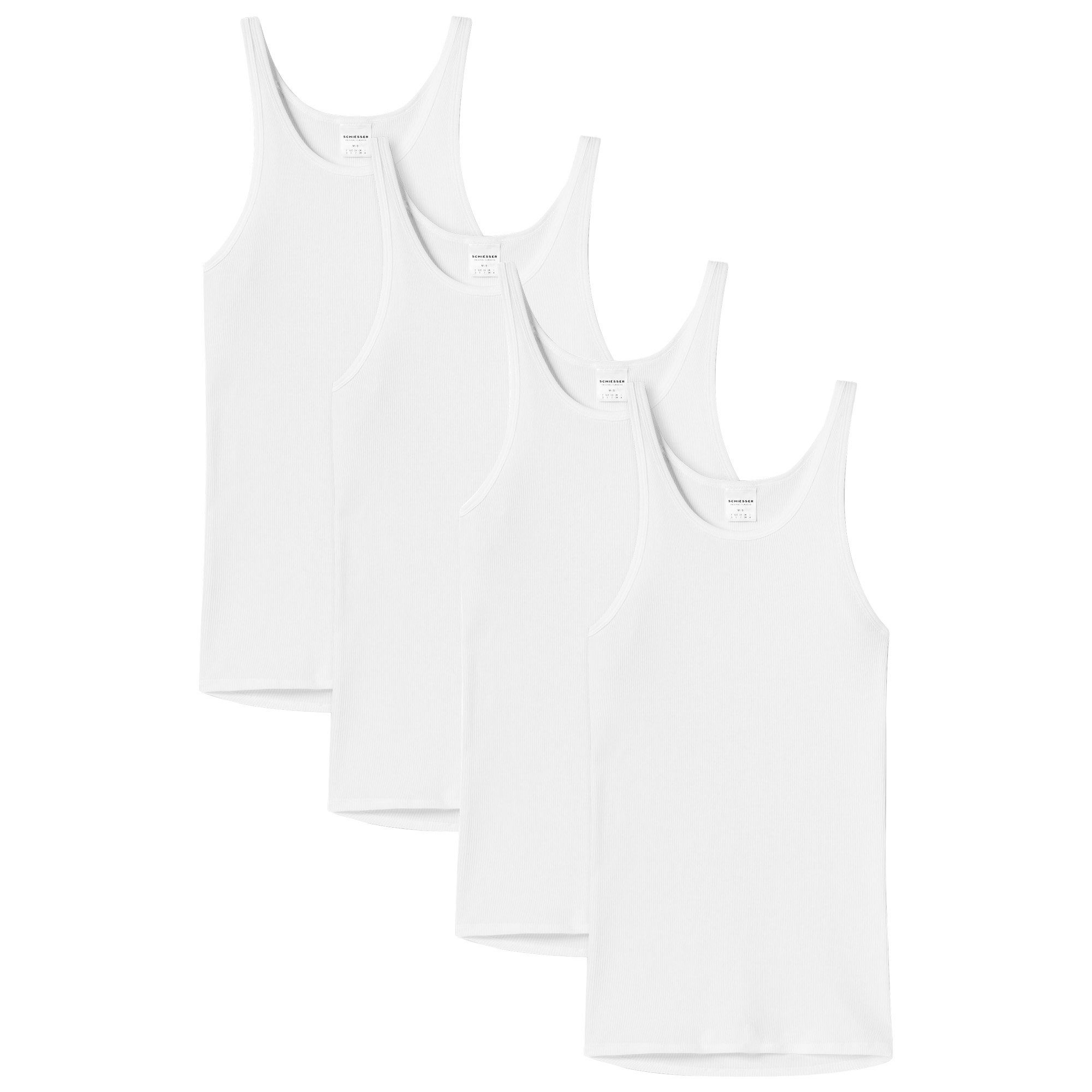 Unterhemd Herren Unterhemd 4er Pack Baumwolle