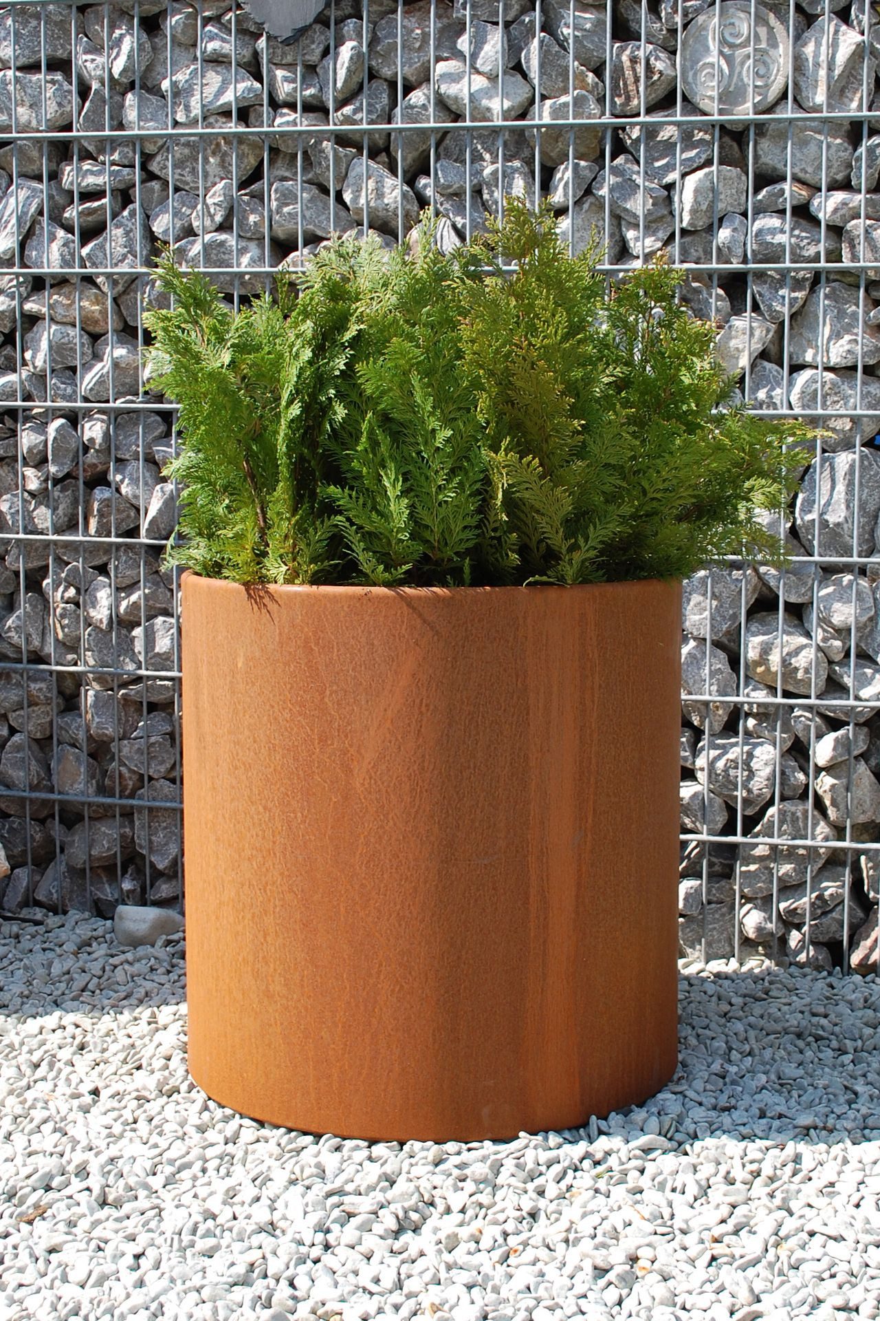 Thumbnail - VIVANNO Pflanzkübel Cortenstahl NEW RONDO Rund - Braun Patina (1 St), 60x60 cm