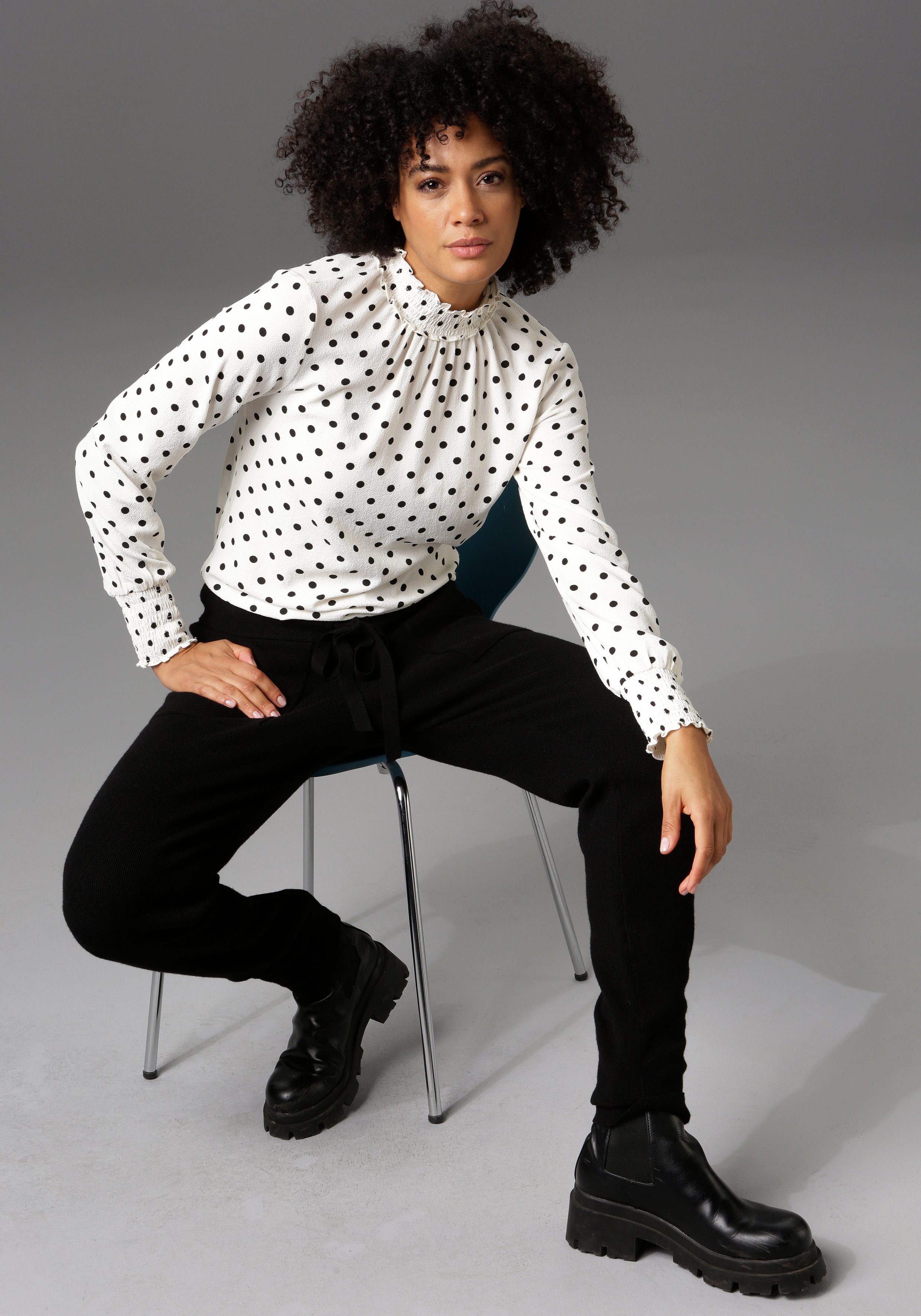 Aniston CASUAL Schlupfbluse Punkt für Punkt ein Hit