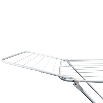 Grafner Wäscheständer Wäscheständer mit Flügeln faltbar Metall weiß, Gestelldurchmesser: 16-12 mm