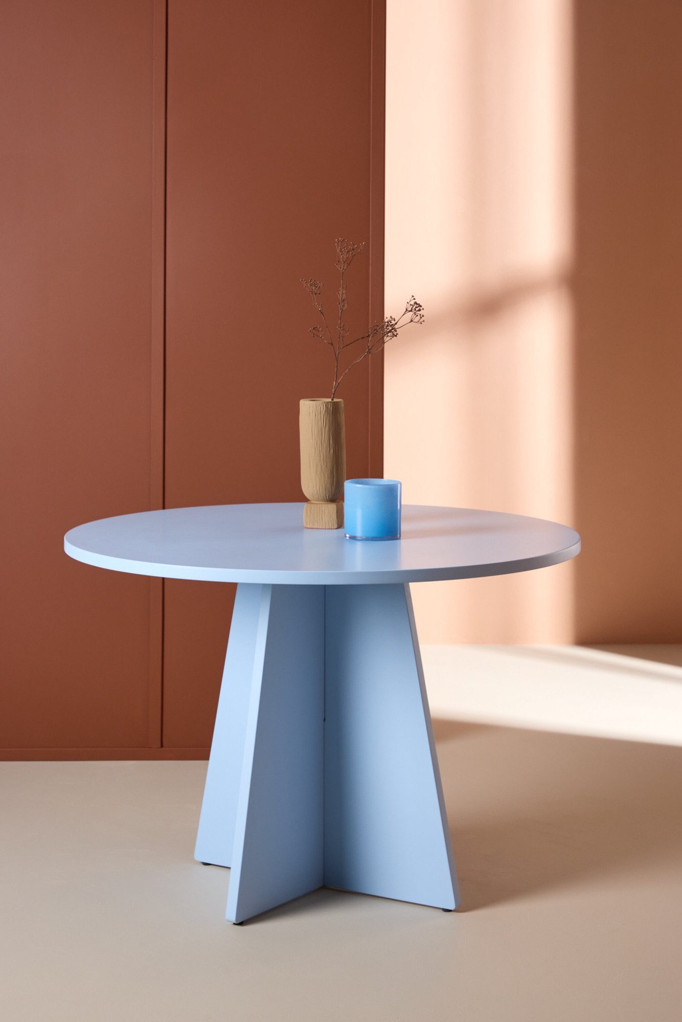 Venture Home Esstisch Bootcut, runder Esstisch, charakterstark, Ø 110 cm, Esszimmertisch, MDF, einheitliche Lackierung, rund, modern, gesellig