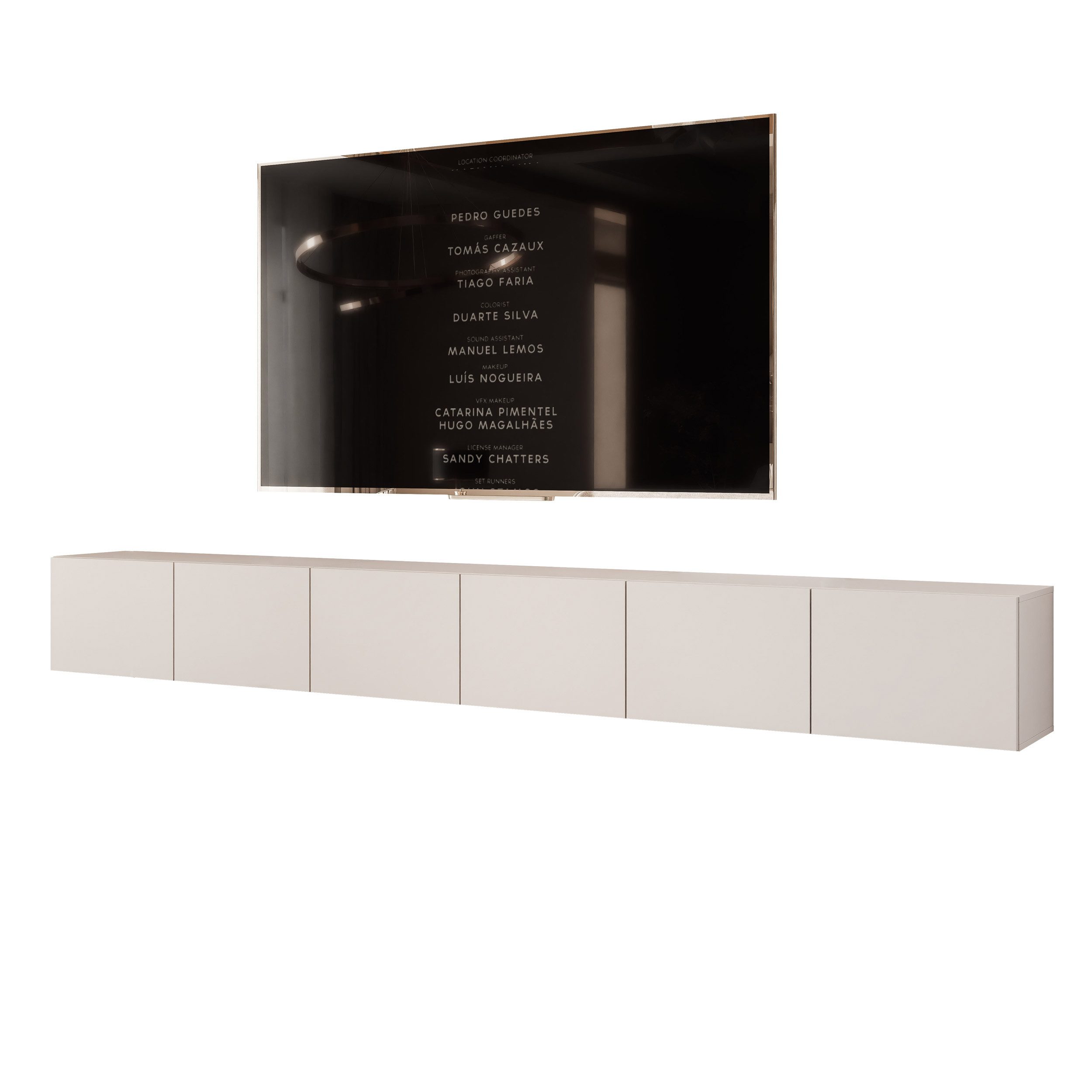 yourhouse24 Lowboard TV ANGEL 300 mit LED-Beleuchtung – Griffloses Design – Bild 2 von 5