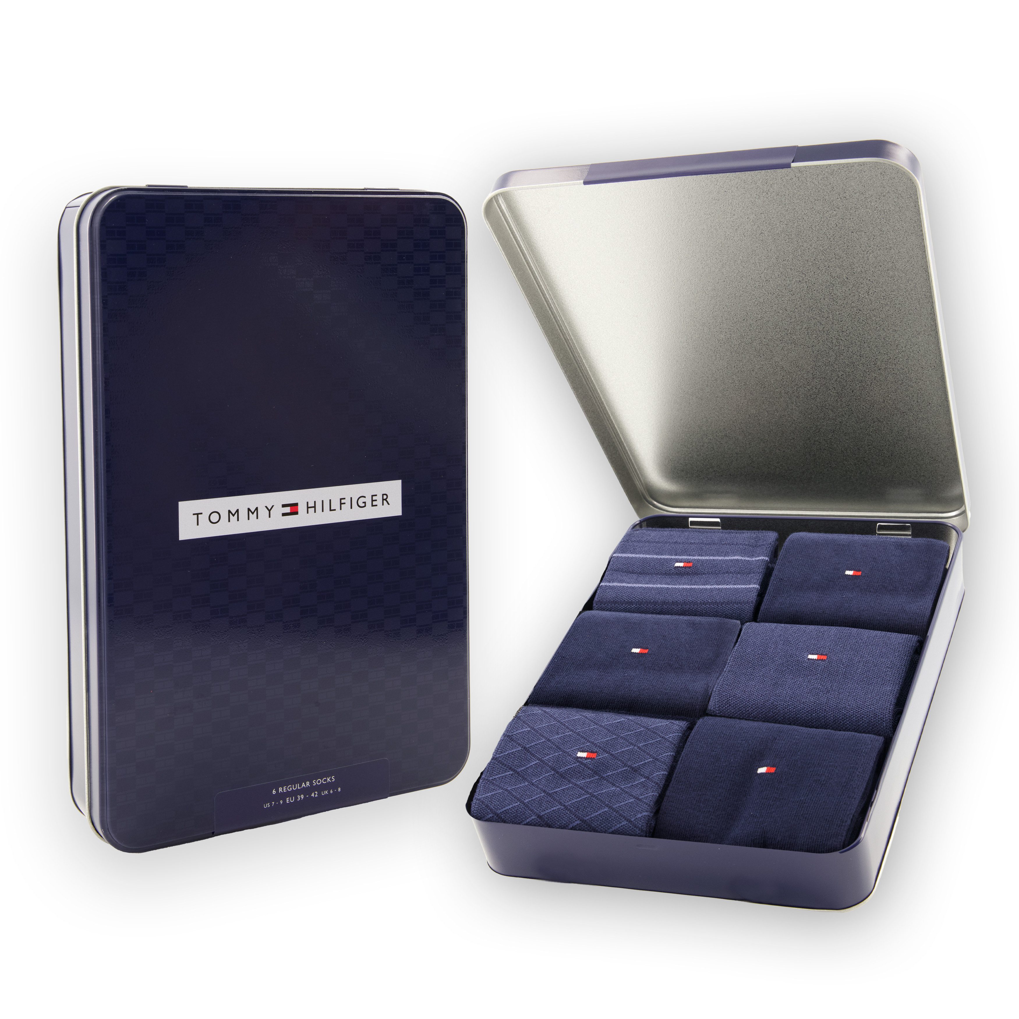 Tommy Hilfiger Socken TH MEN SOCK 6P TIN GIFTBOX BIRDEYE (6er Pack) günstig online kaufen