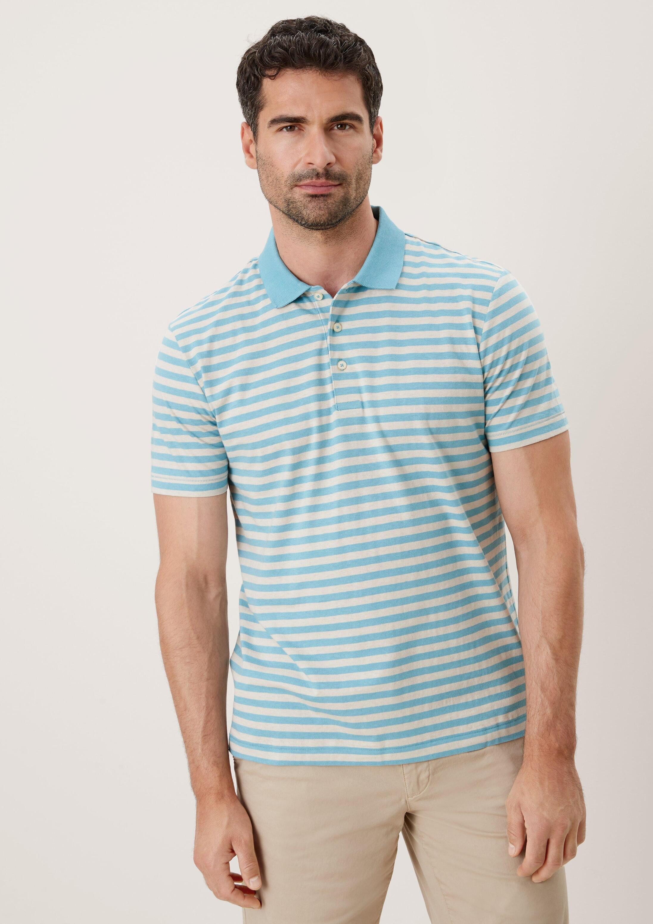 s.Oliver Kurzarmshirt Polo-Shirt Poloshirt mit Streifen