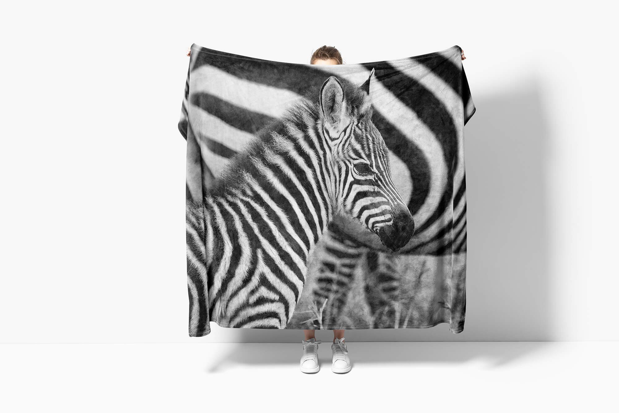 (1-St), Kuscheldecke Sinus Handtücher Baby Handtuch Handtuch Süß, Zebra Strandhandtuch Art Baumwolle-Polyester-Mix mit Saunatuch Tiermotiv
