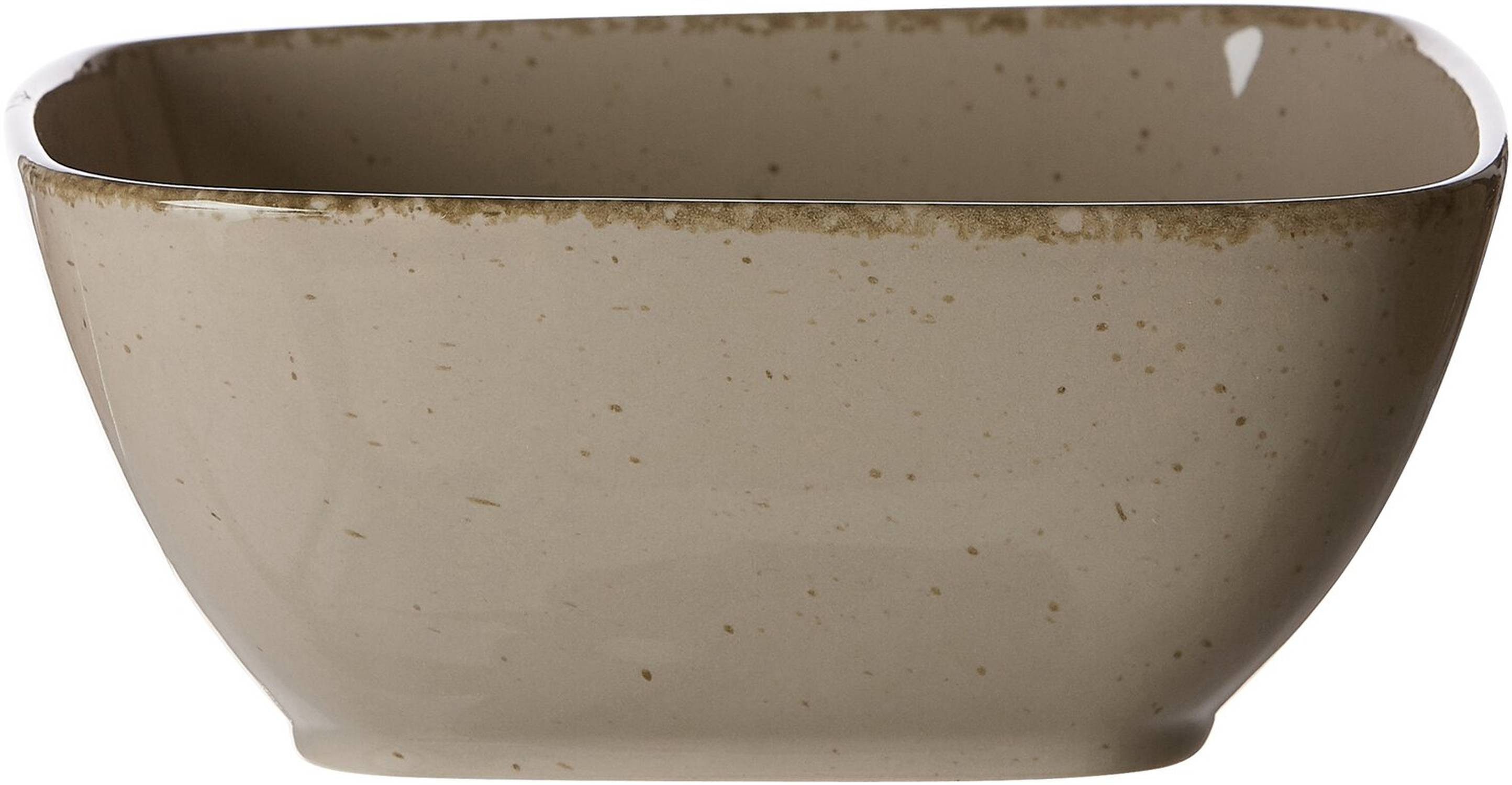 Ritzenhoff & Breker Schale Schale eckig 22 cm Grau Vintage-Look für Servieren, Porzellan, Spülmaschinefest