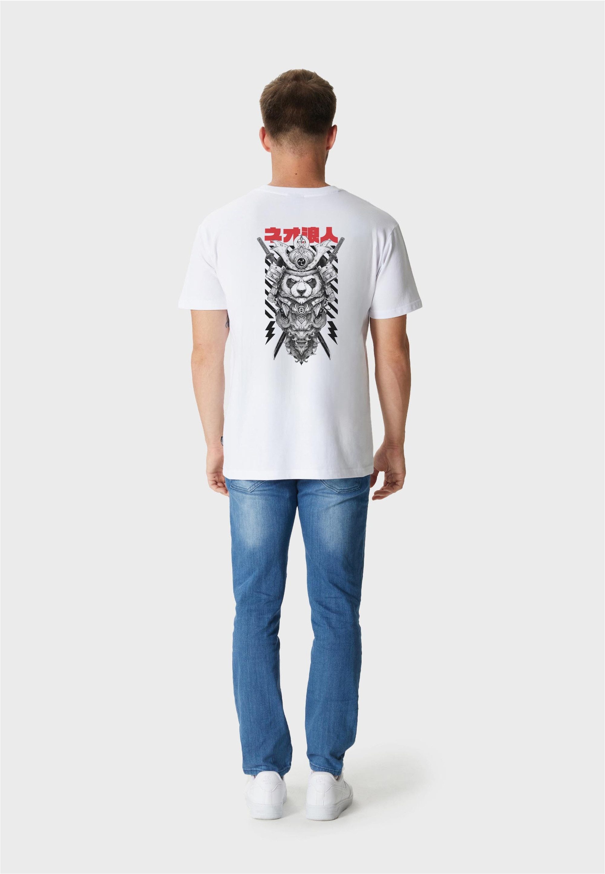 Oldskull T-Shirt Asian Panda Samurai Warrior Graphic mit fernöstlichem Motiv
