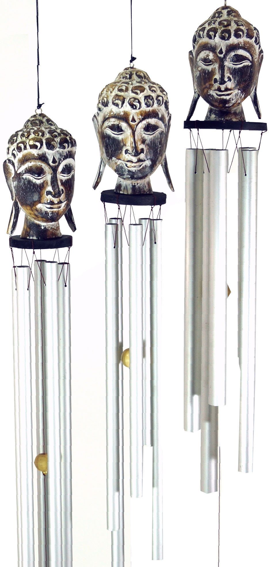 Aluminium Windspiel Klangspiel, 18mm Guru-Shop Buddha Windspiel l-m in 90cm - 3..