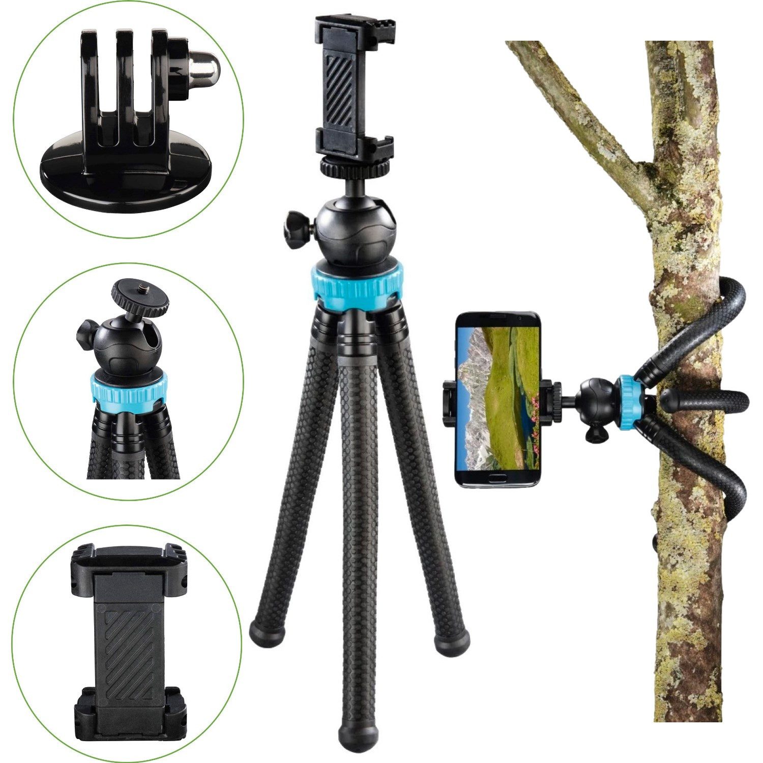Flex-Pro Flexibles Mini-Stativ 27cm Tripod Kamerastativ