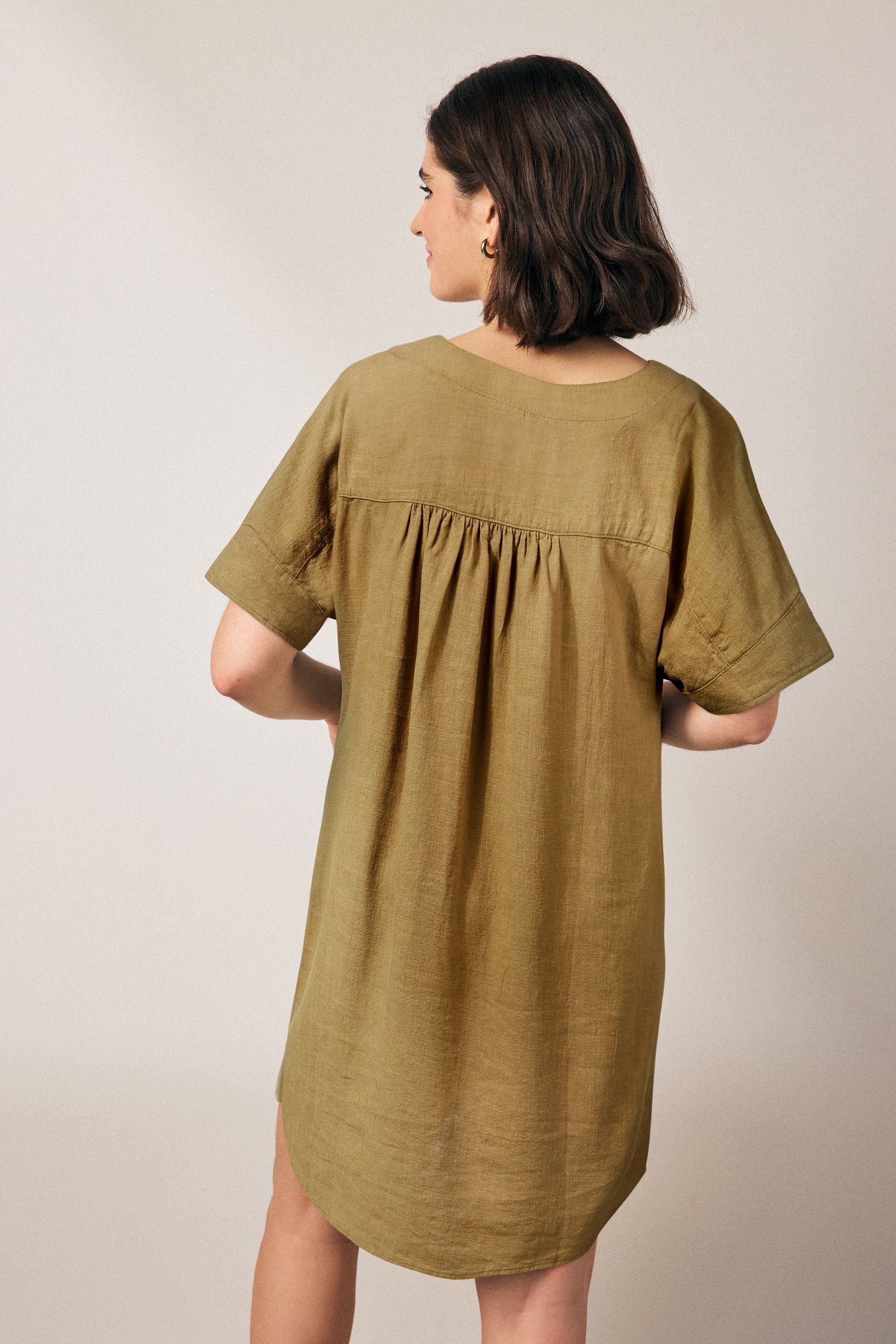 Next Minikleid Kaftan-Minikleid mit Leinenanteil (1-tlg) günstig online kaufen