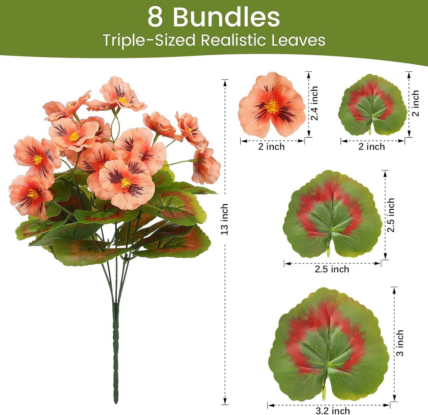 Kunstblumenstrauß 4 Bündel Künstliche Blumen Geranie günstig online kaufen