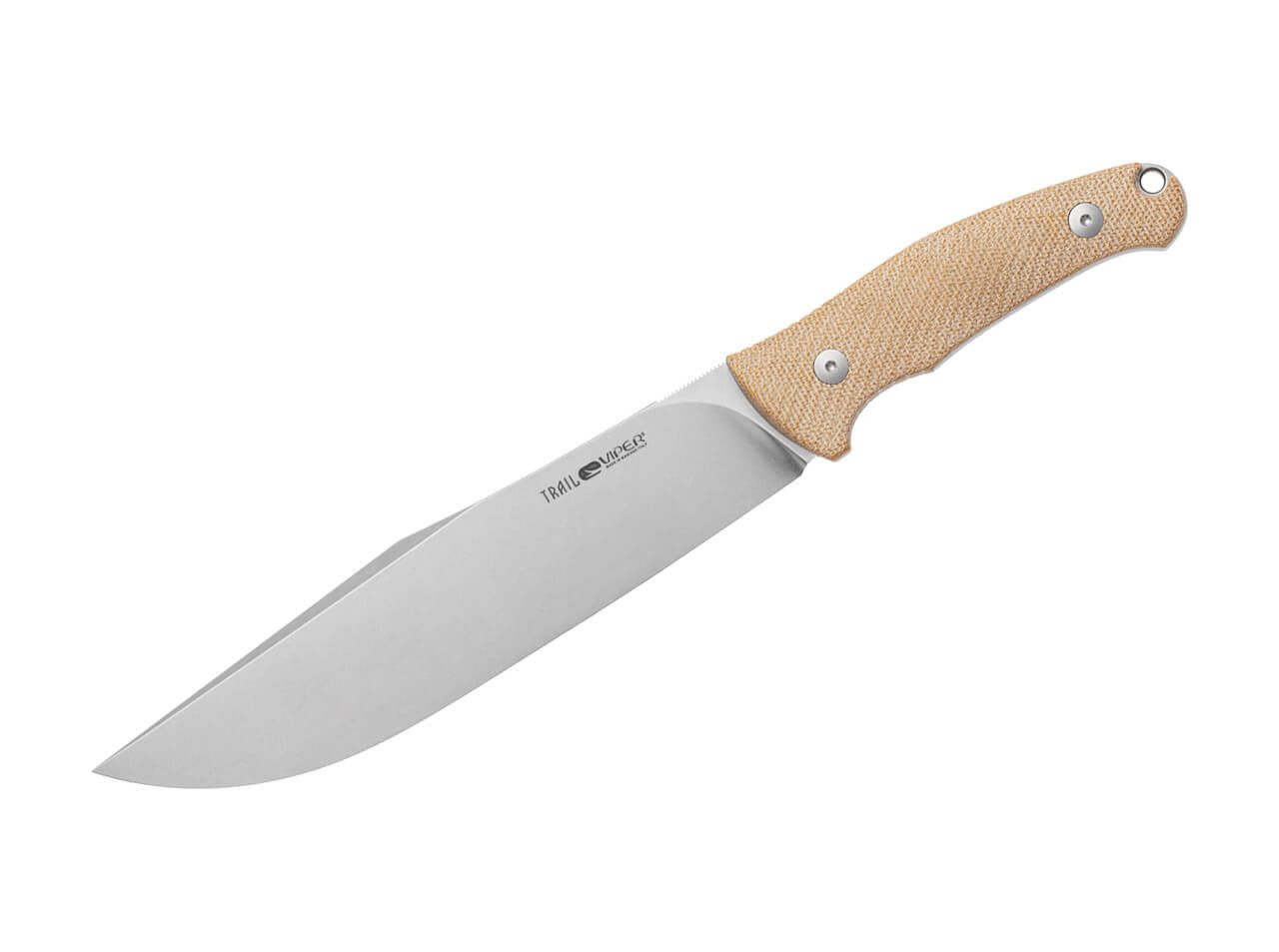 Fox Knives Universalmesser Viper Trail Micarta Natural, feststehendes Messer, Lederscheide, (1 St), Scheide inklusive