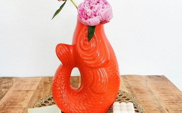 Giftcompany Dekovase Monsieur Carafon Vase / Karaffe Fisch L coral red 2,7l (Vase / Karaffe)