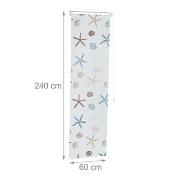 relaxdays Duschrollo Duschrollo OCEAN Breite 60 cm, 60x240cm