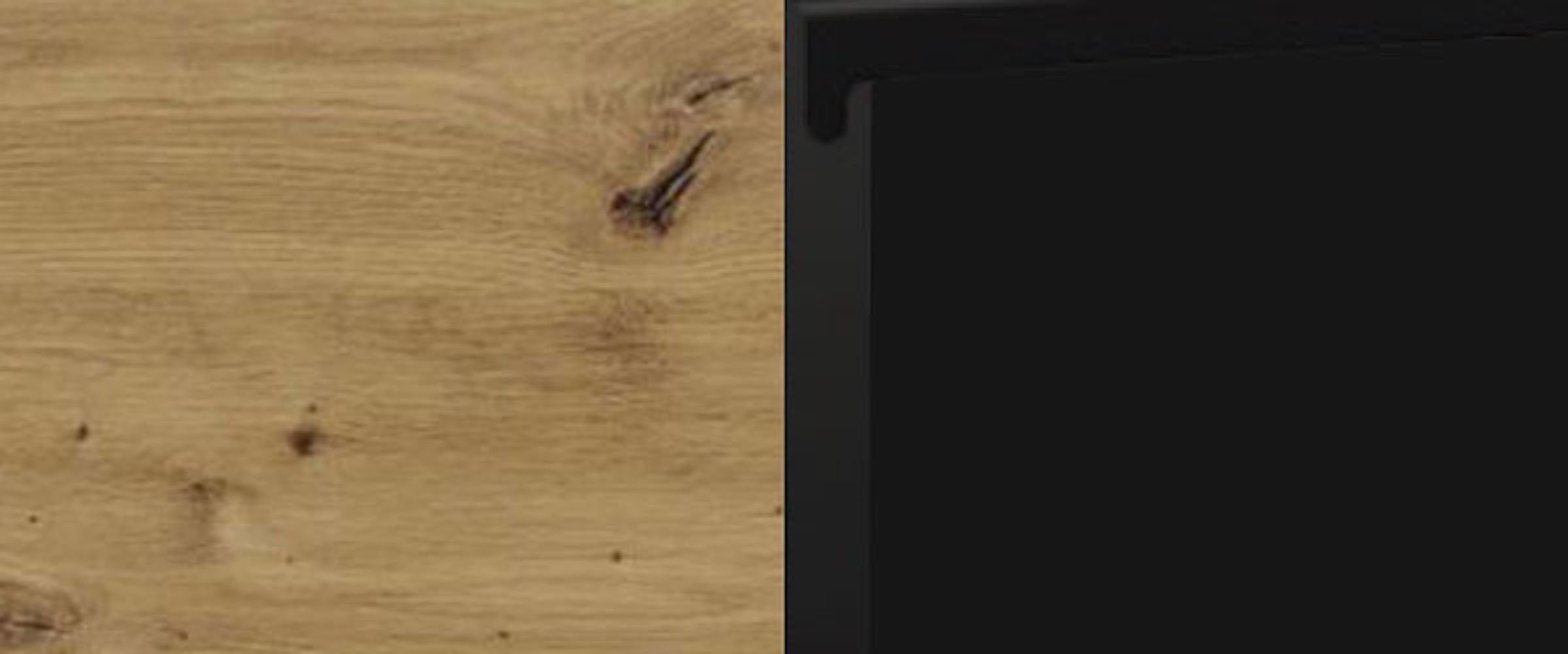 Feldmann-Wohnen Sockelblende Velden, schwarz wählbar Sockelfarbe und 45cm grifflos teilintegriert Front- matt super