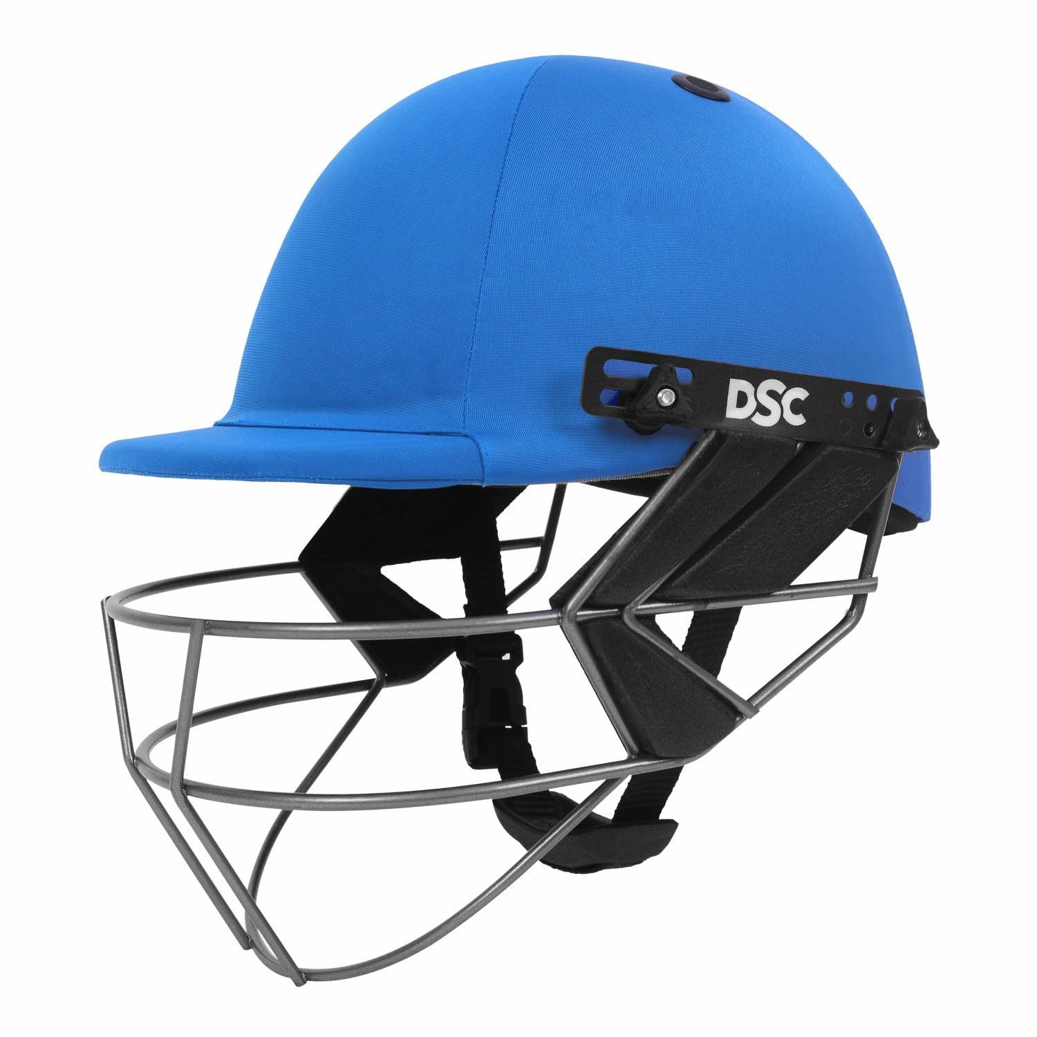 DSC Allroundhelm Fort44 Cricket Helm – ABS Schutzhelm mit Stahlgitter (Cricket Helm, 1 Stück, Größe M, Schwarz)
