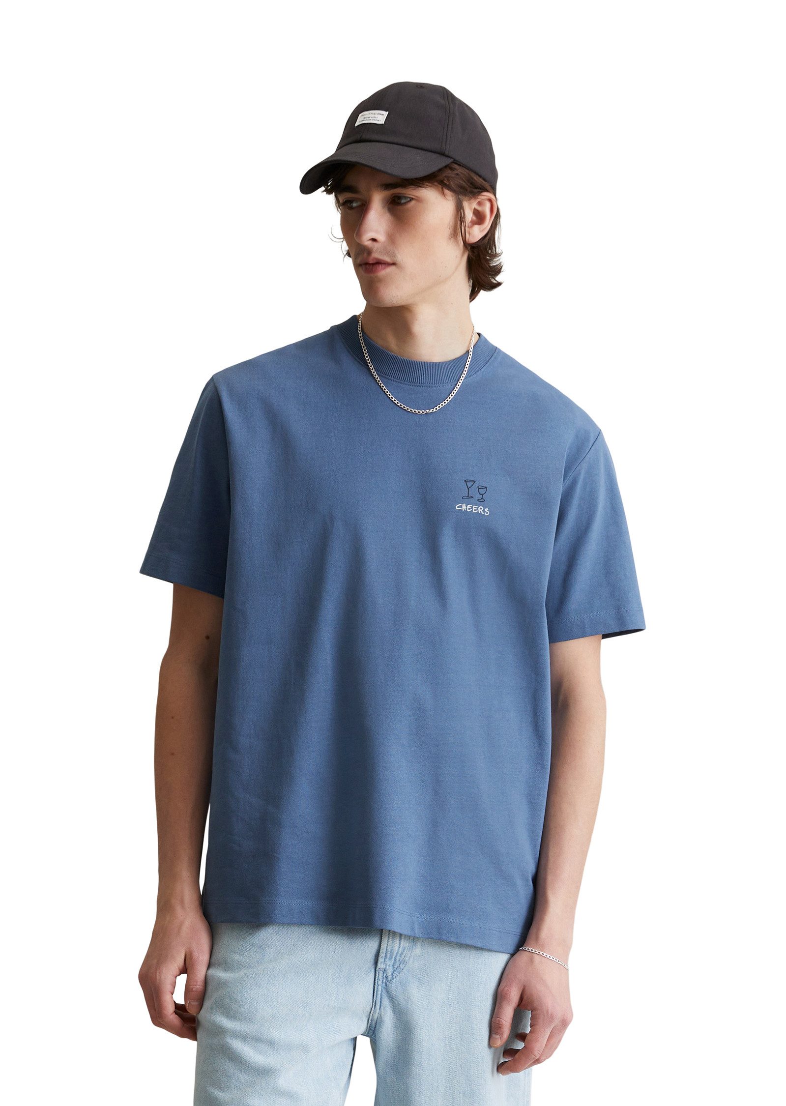 Marc O'Polo DENIM T-Shirt Rundhals, relaxed fit, kontrastfarbener Print günstig online kaufen
