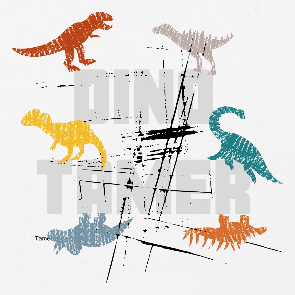 Spreadshirt Dino Bändiger, Dinosaurier T-Rex Badelatschen Kinder Badeschuh