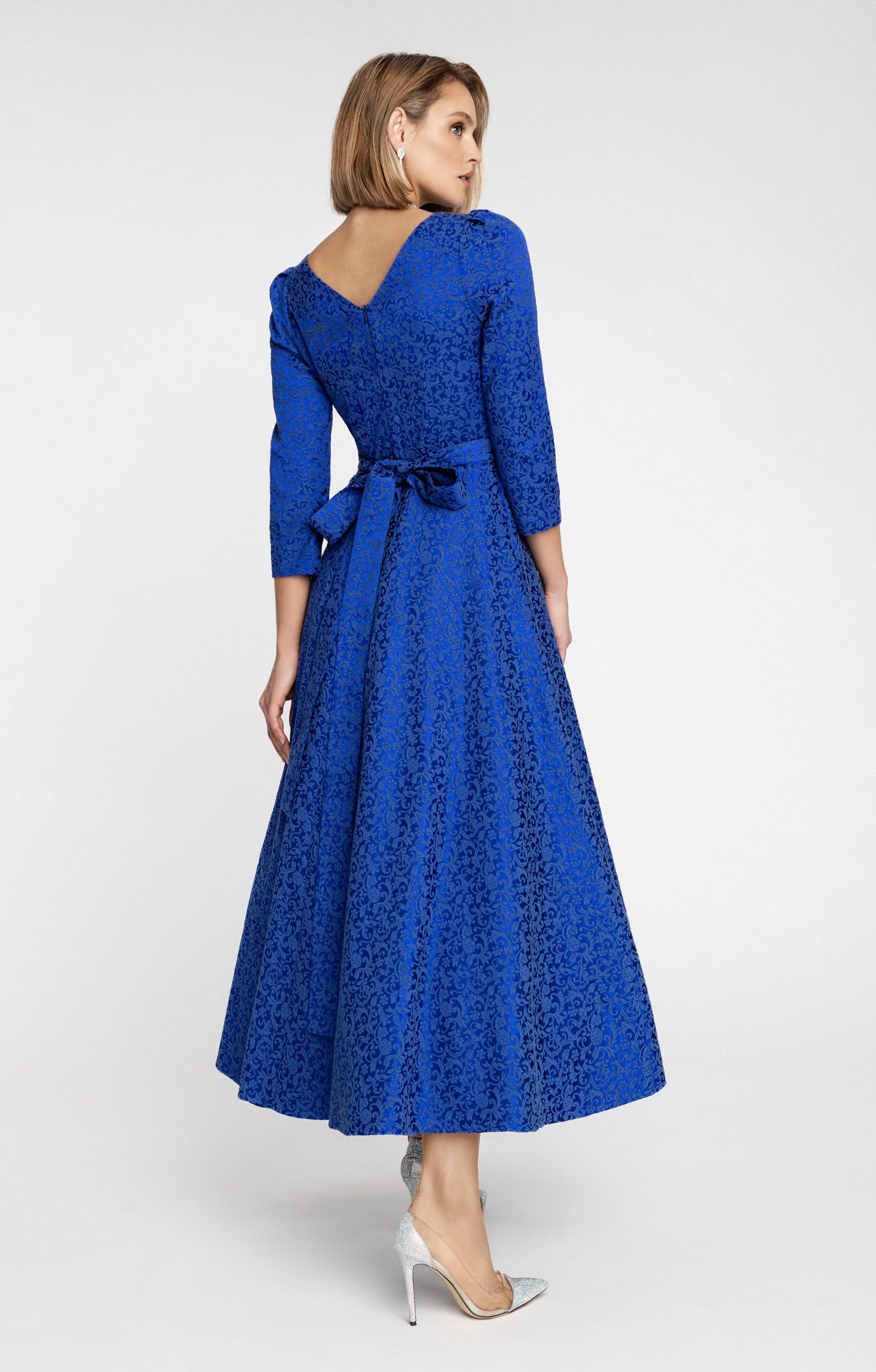 MATSOUR'I Cocktailkleid Alyzee Unifarbe, Jacquard mit Reliefoberfläche