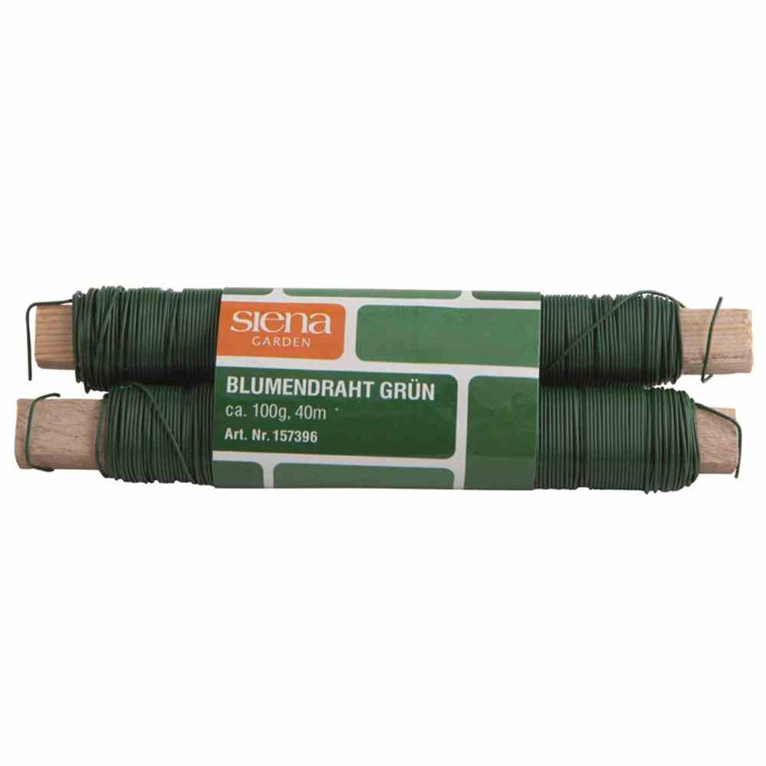 Bindedraht Blumendraht grün 100 g 2 Stück im Paket, auf Spule