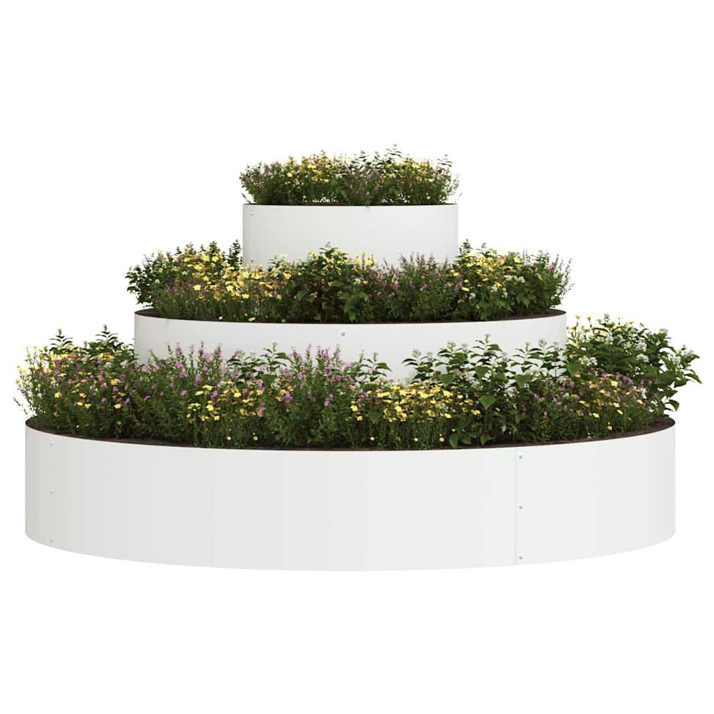 vidaXL Blumentopf Gartenblumentopf Weiß 120 x günstig online kaufen