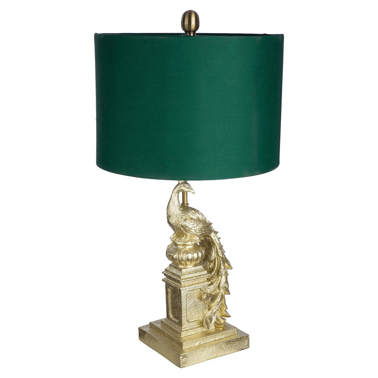 GILDE Tischleuchte PAVOA Tischleuchte - gold - Kunstharz - Höhe 59cm x Ø 30cm - Lampe, Tischlampe - Schreibtischlampe - Nachttischlampe