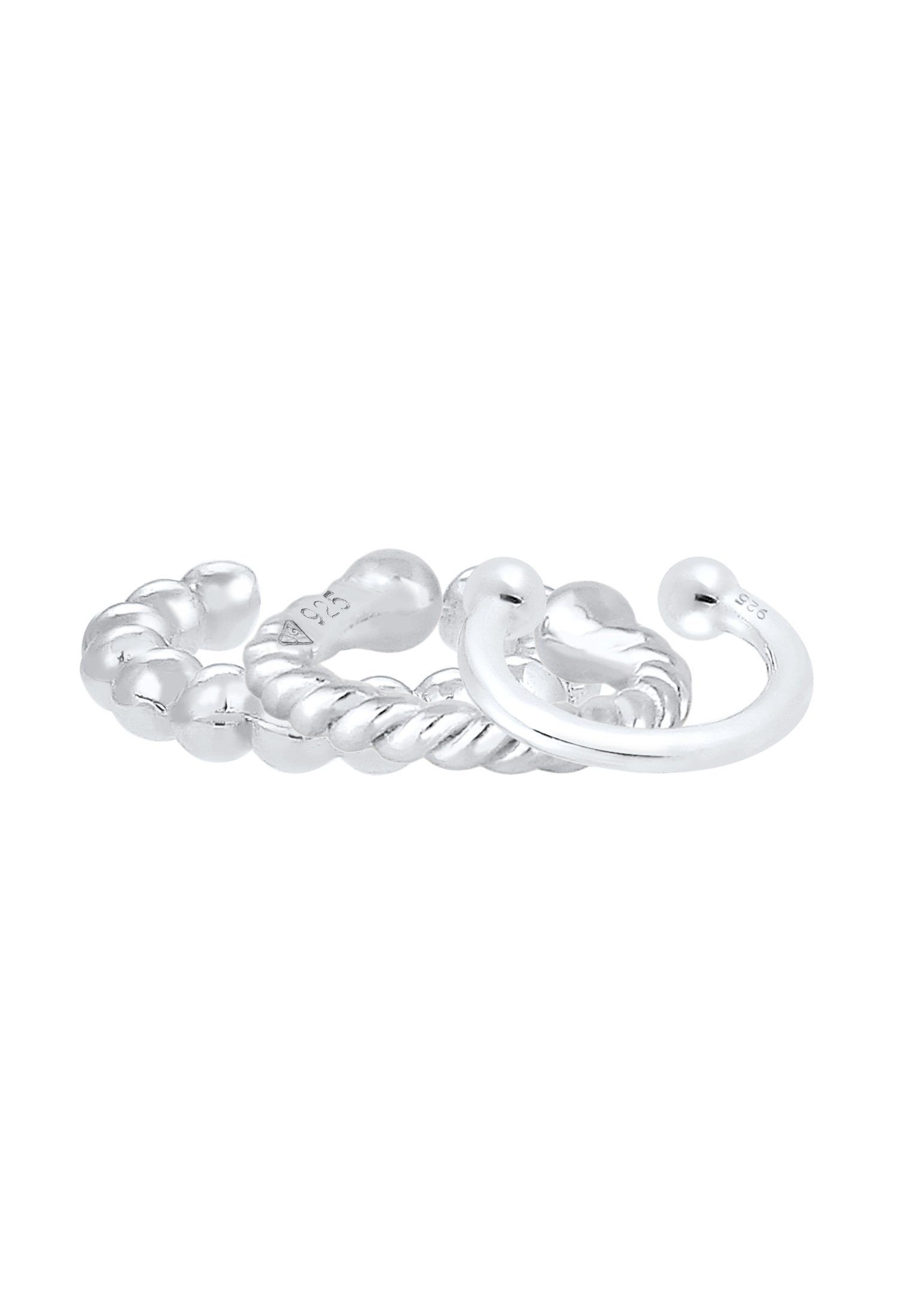 Elli Single-Ohrhaken Ohrklemme Ear Cuff 3er Set Kugel 925 Silber günstig online kaufen