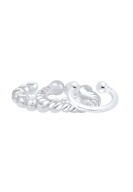 Elli Single-Ohrhaken Ohrklemme Ear Cuff 3er Set Kugel 925 Silber