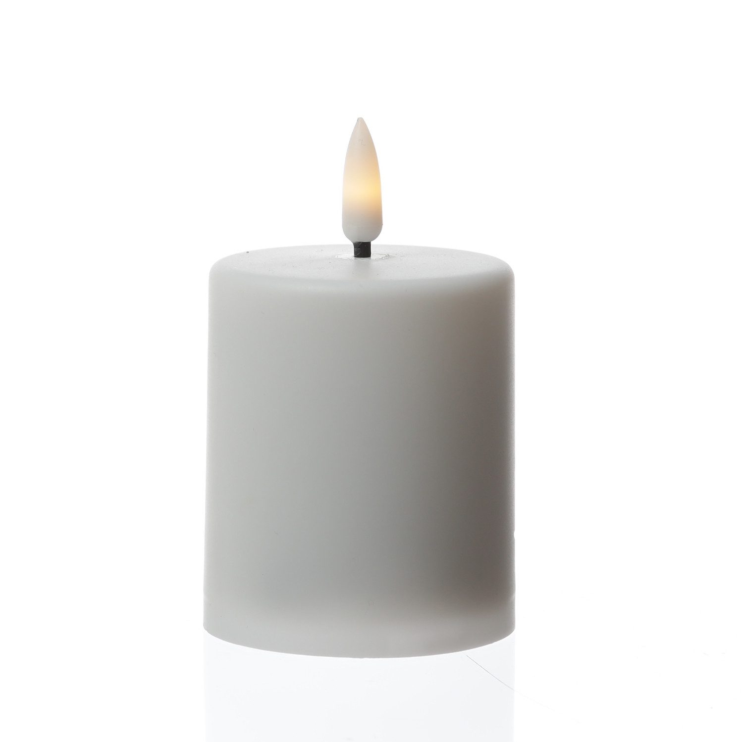 MARELIDA LED-Kerze Mini Stumpenkerze Grabkerze H: 10cm D: 6,1cm Timer Senso günstig online kaufen