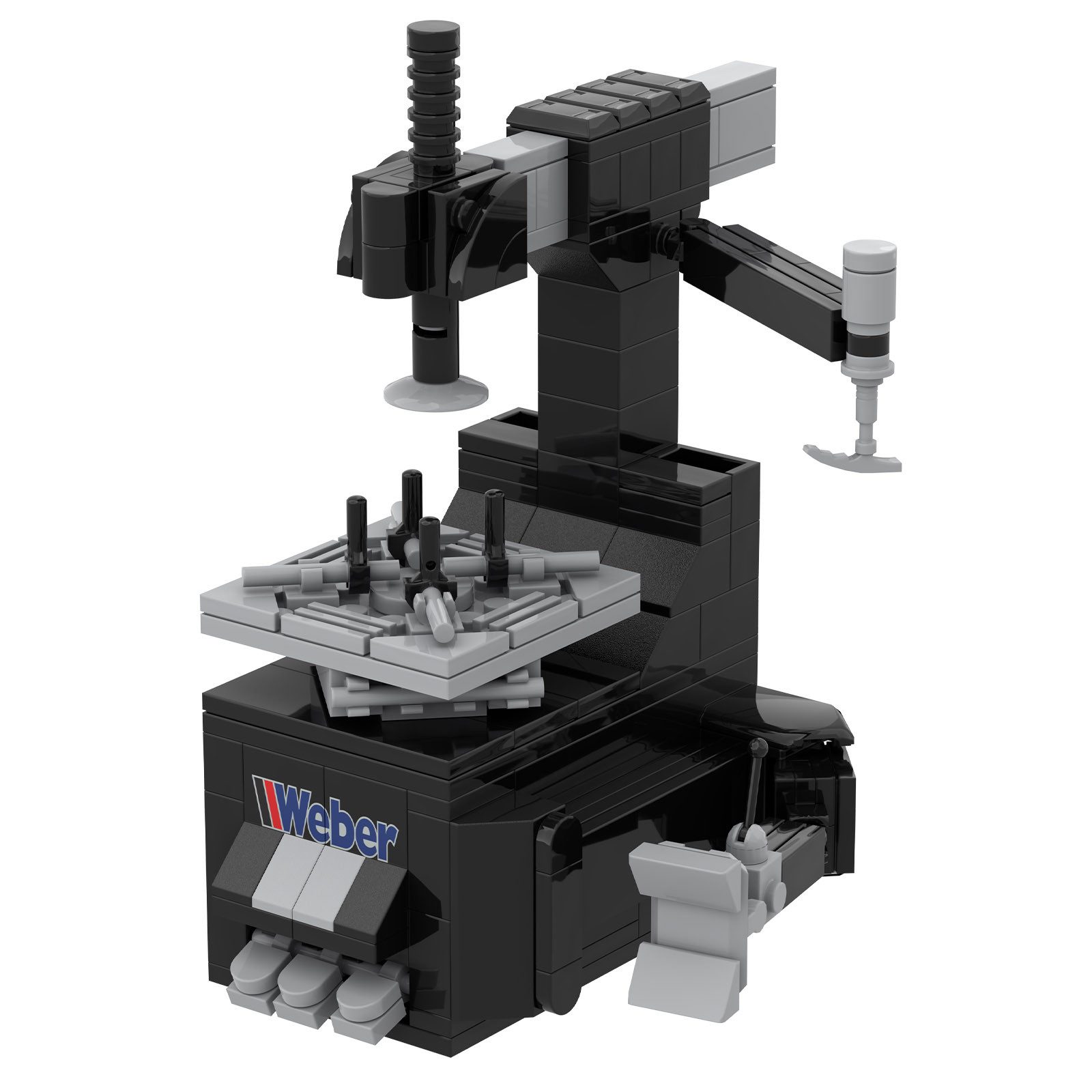 Weber GmbH Bausteine Reifenmontiermaschine Werkstatt Garage ab 6 Spielbausteine, (Packung, 188 St), Werkstatt-Bausatz – realistisches Modell
