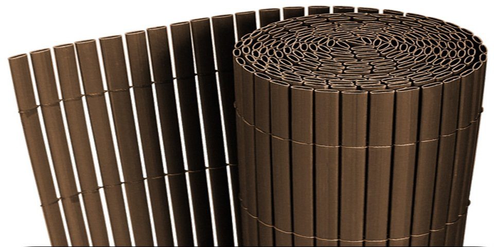 neu.haus Balkonsichtschutz PVC SICHTSCHUTZMATTE 90x300cm BRAUN/TEAK günstig online kaufen