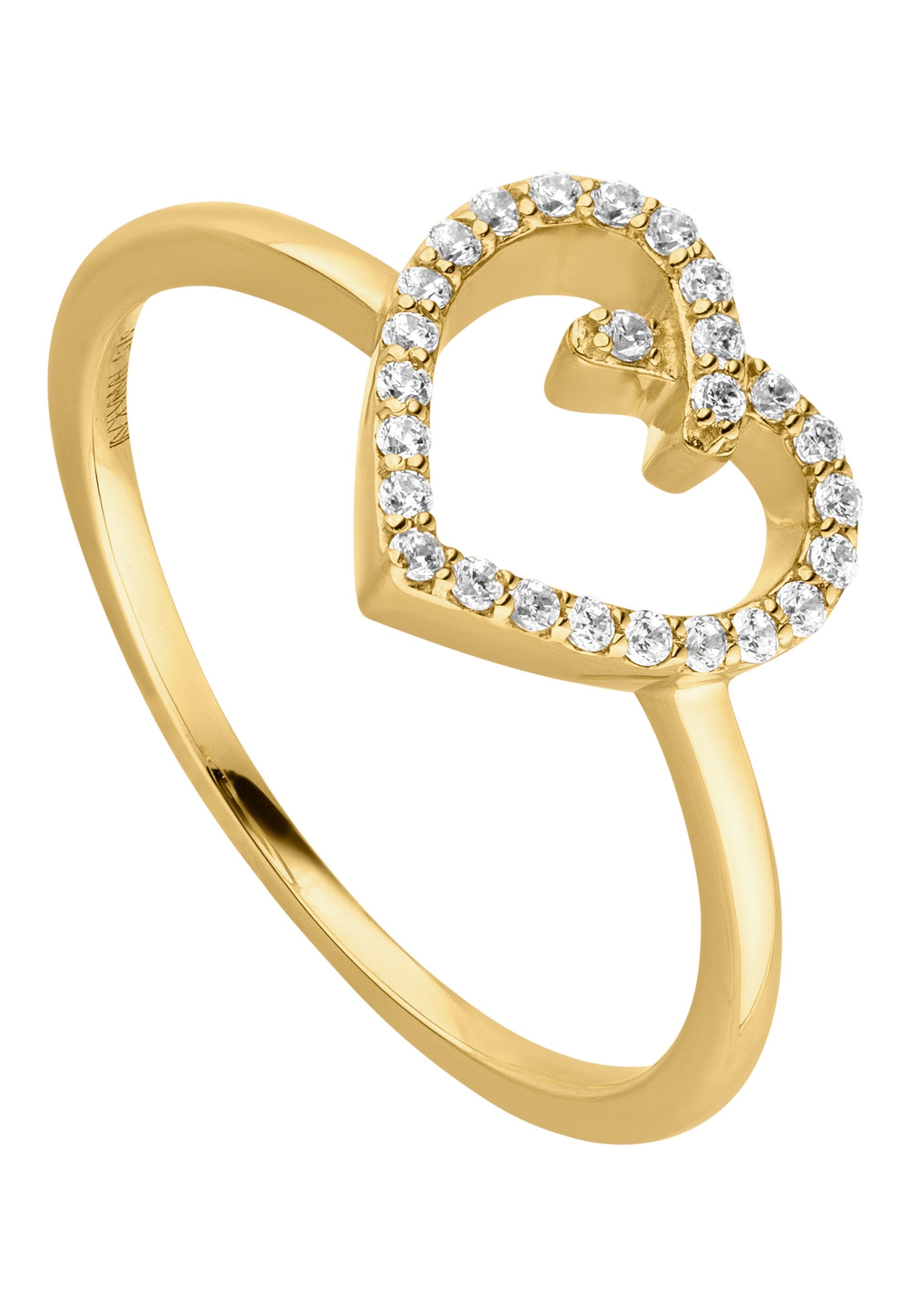 Zirkoniastein Fingerring mit funkelndem Nana Kay NANA KAY Gold,