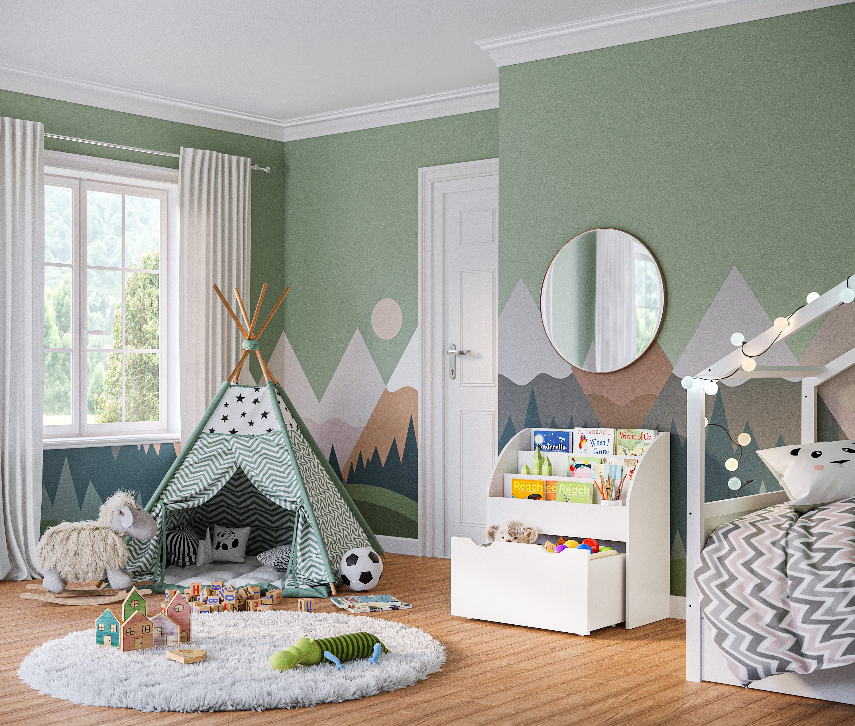 Bellabino Kinderregal Koro, weiß, 3 Fächer günstig online kaufen