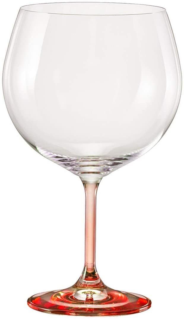 Crystalex Bowle-Set Gin & Tonic Rainbow 820 ml 4er Set (Set, 4-tlg., 4 x Gläser), farbig:grün, blau, lila, rot, Kristallglas