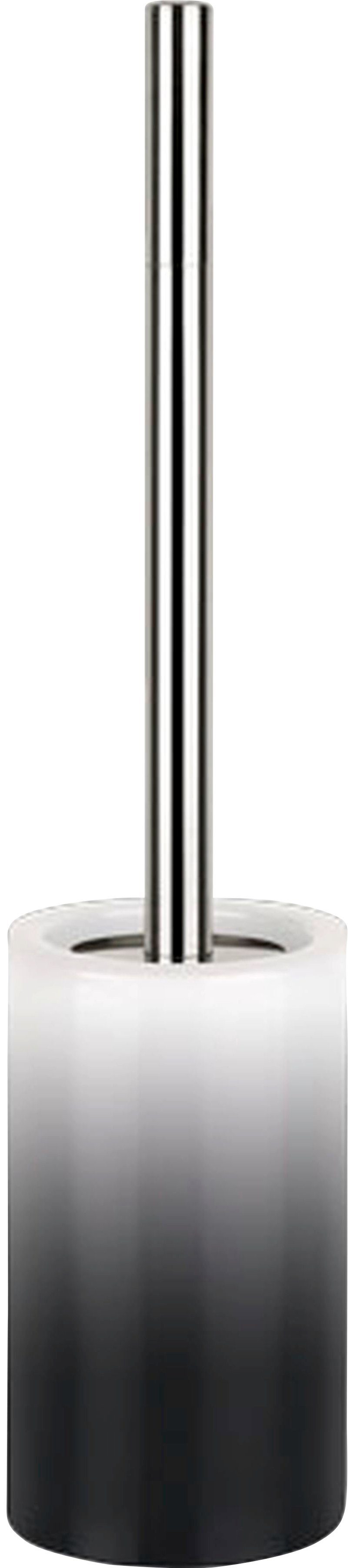 spirella WC-Garnitur TUBE Gradient, Toilettenbürste Hochwertig mit hygienischem Behälter schwarz | Toilettenbürsten